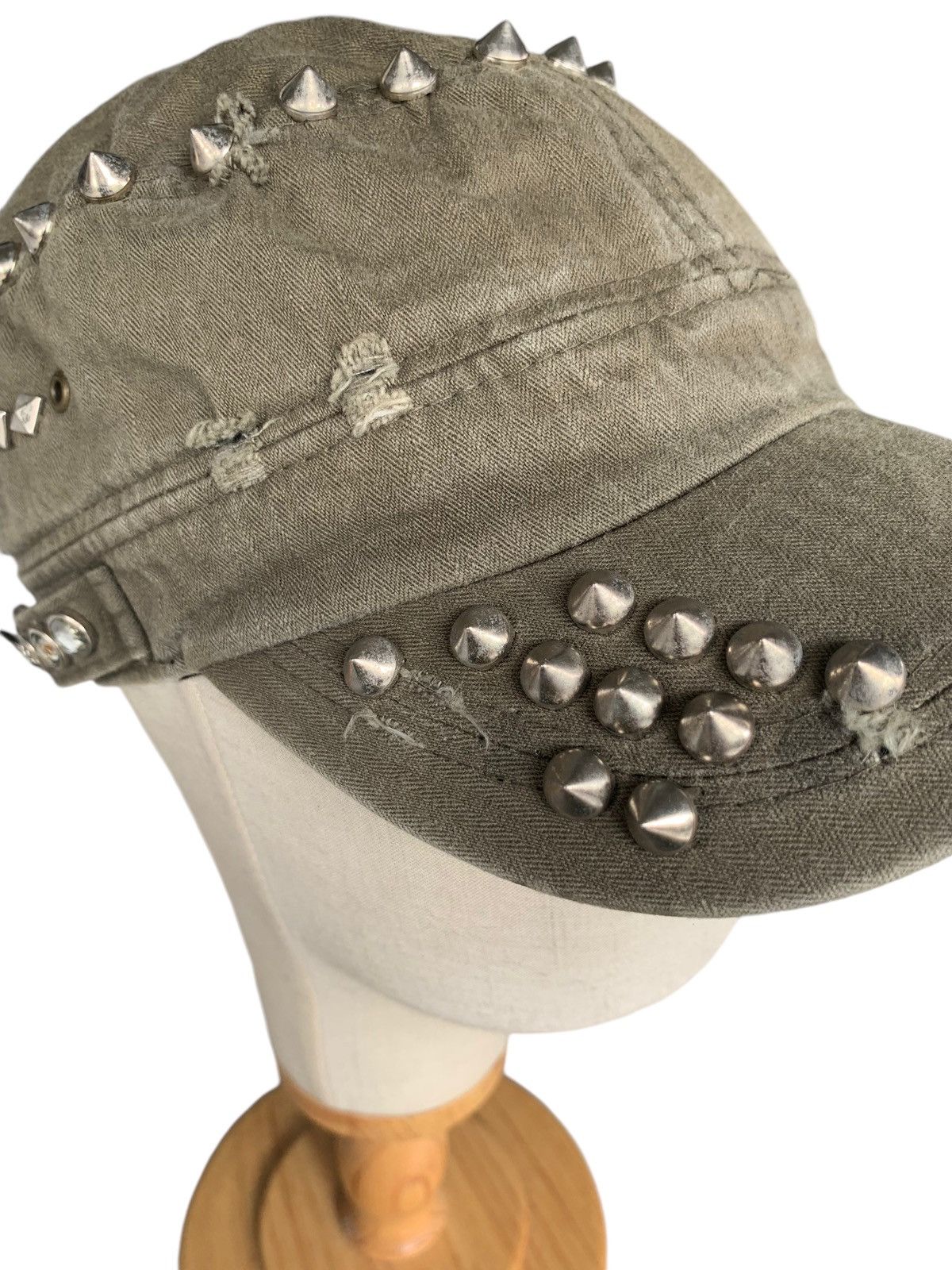 Japanese Brand × Kapital × Vintage JAPANESE STUDDED PUNK STYLE DISTRESSED CAP☠️🎌 Size ONE SIZE - 10 Thumbnail