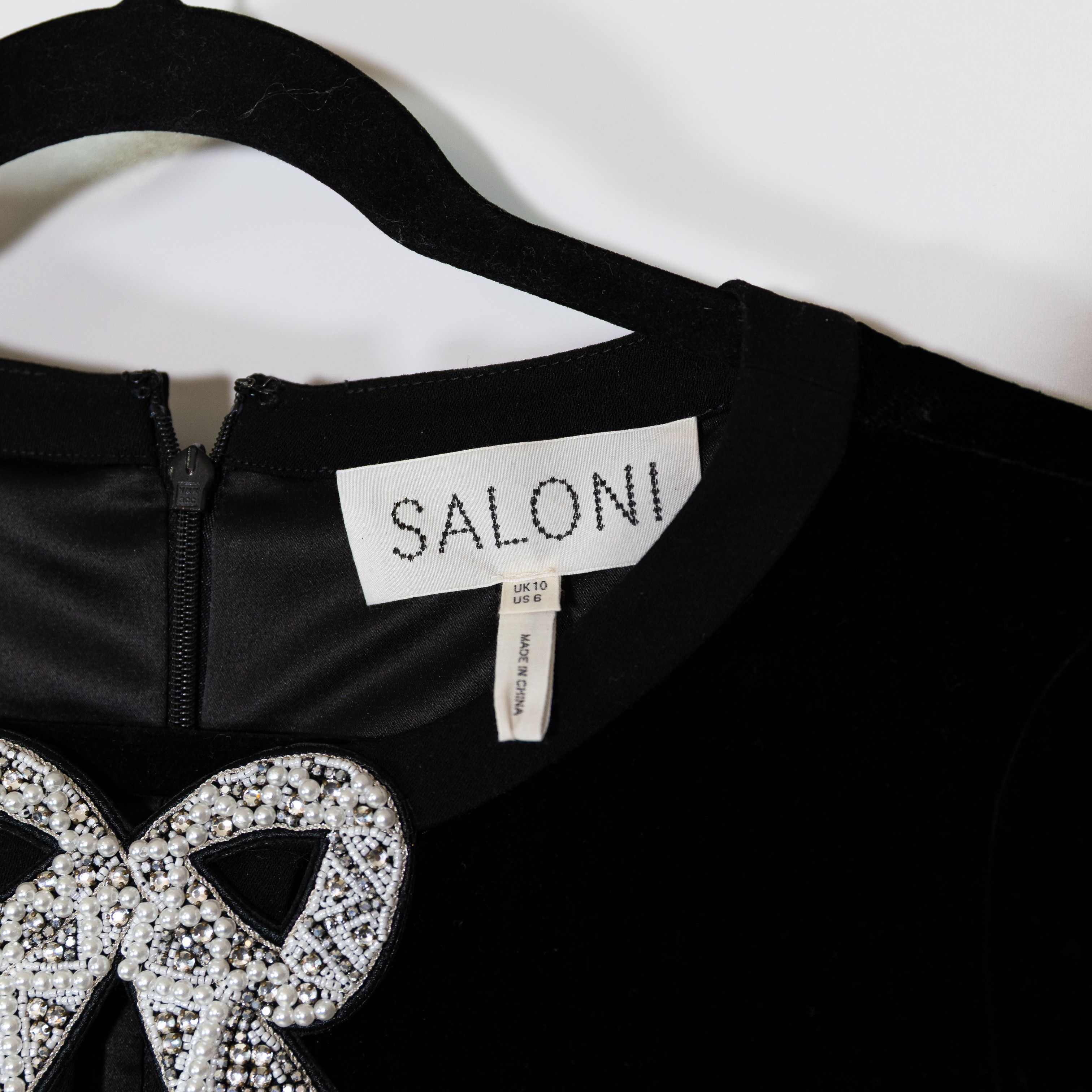 Other Saloni Camille Bow Crystal Jewel Rhinestone Size M / US 6-8 / IT 42-44 - 2 Thumbnail