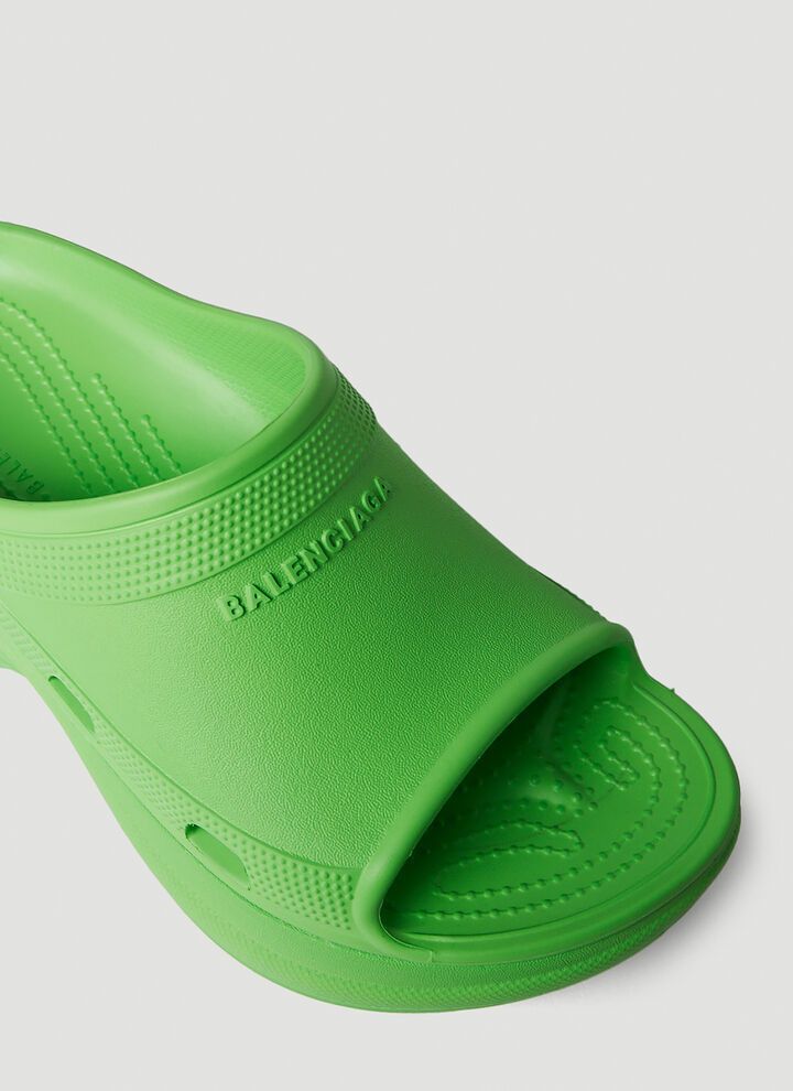 Balenciaga × Crocs o1la1rc1a0824 Pool Crocs Slide Sandal in Green Size US 7.5 / EU 40-41 - 5 Thumbnail