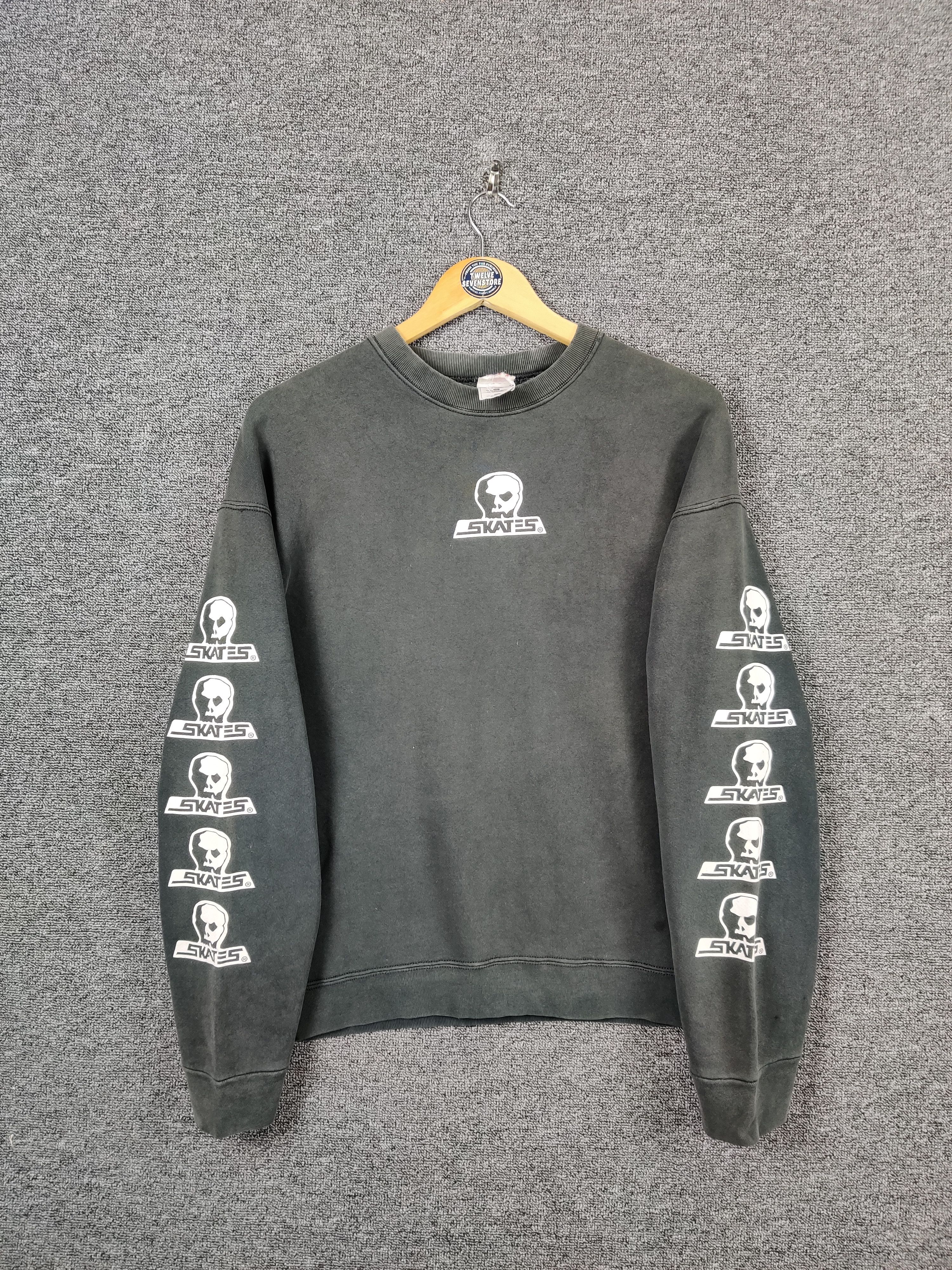 Vintage Vintage Skull Skates Skateboard Skull Sweatshirt Size US L / EU 52-54 / 3 - 7 Thumbnail