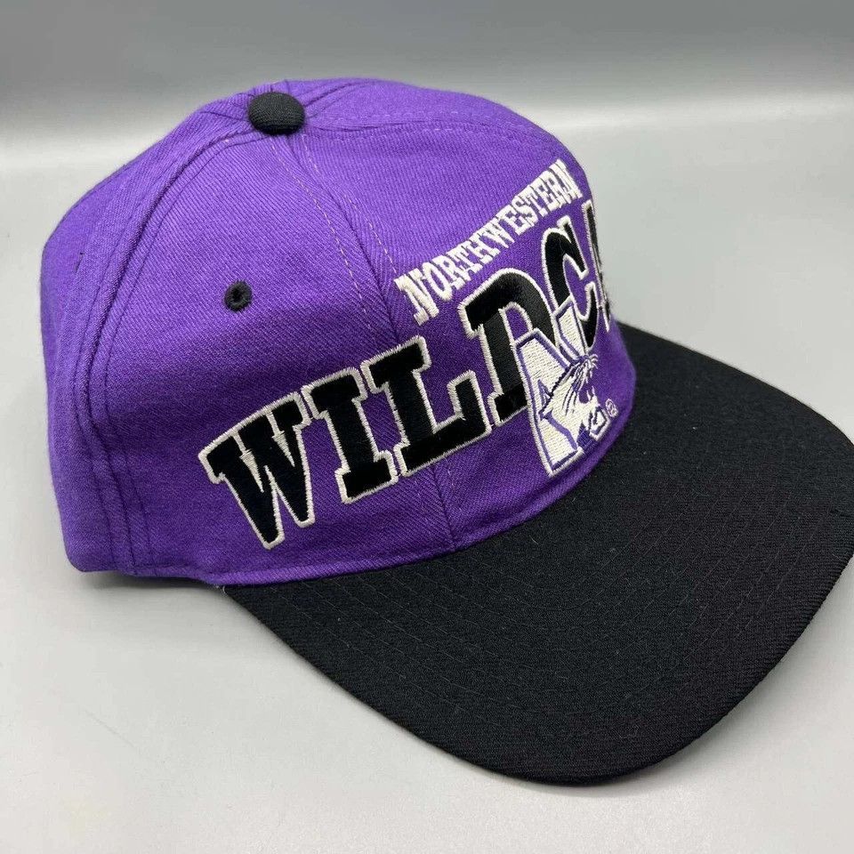 Starter × Vintage Northwestern Wildcats Hat Men Tri Power Snap Back Cap Size ONE SIZE - 6 Thumbnail