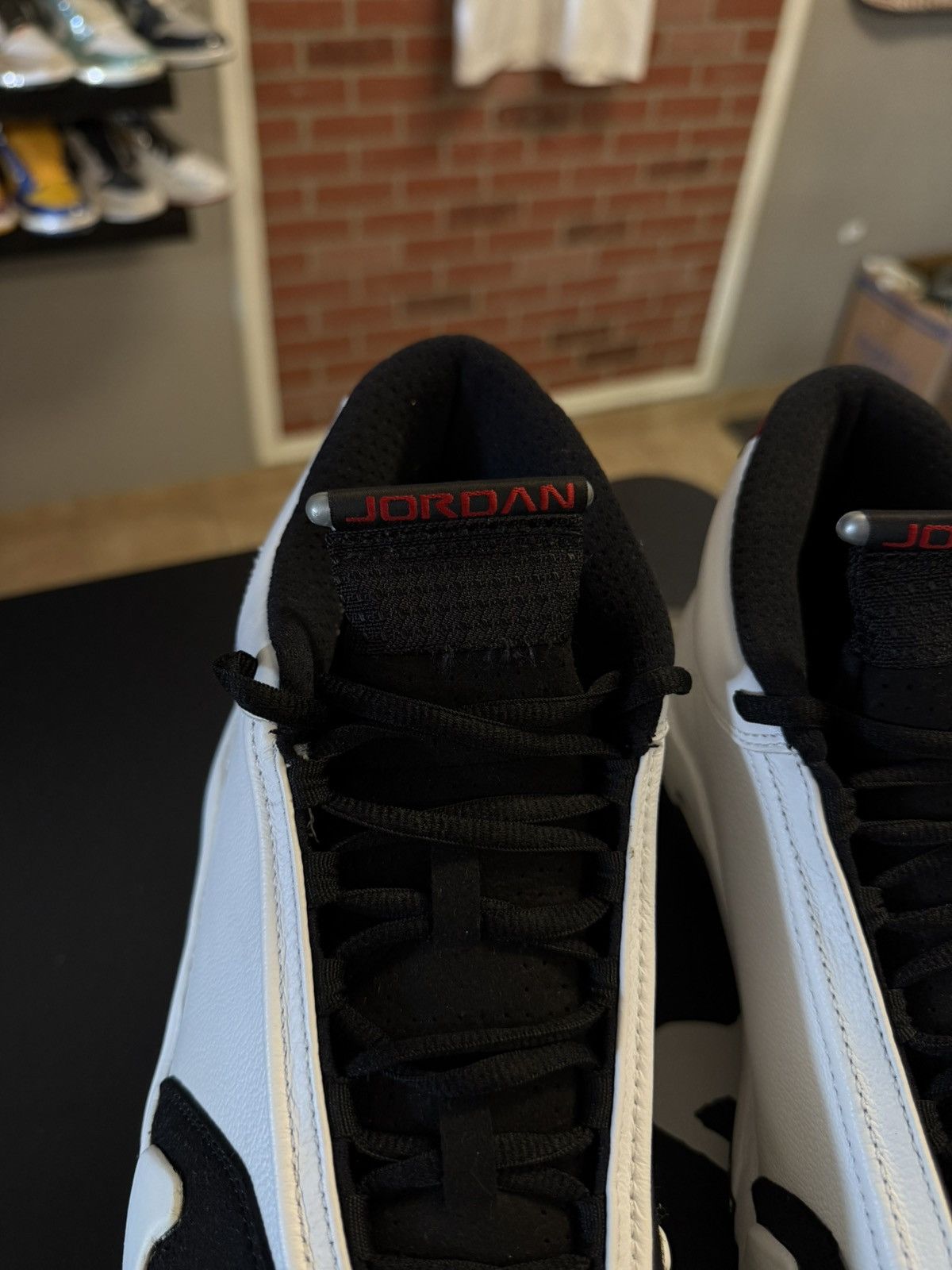 Jordan Brand × Nike Jordan 14 Black Toe 2014 (487471-102) Size 10.5 Size US 10.5 / EU 43-44 - 13 Thumbnail