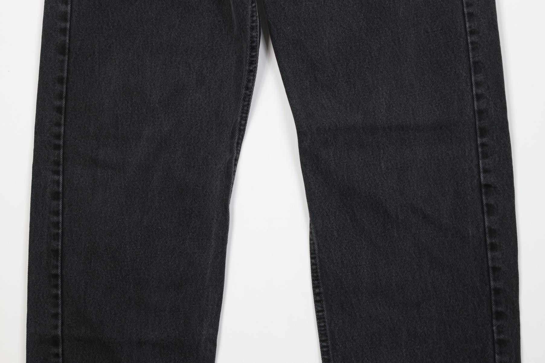 Levi's Vintage Y2K Levis 505 Regular Fit Straight Leg Jeans Black Size US 36 / EU 52 - 3 Thumbnail