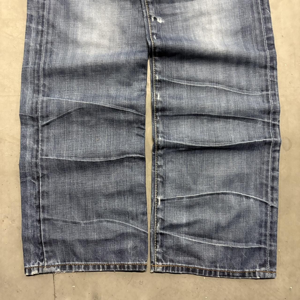 Vintage Crazy Vintage Y2K/2000s Baggy Streetwear Lucky Brand Dark Blue Wash Denim Jeans! Size US 34 / EU 50 - 3 Thumbnail