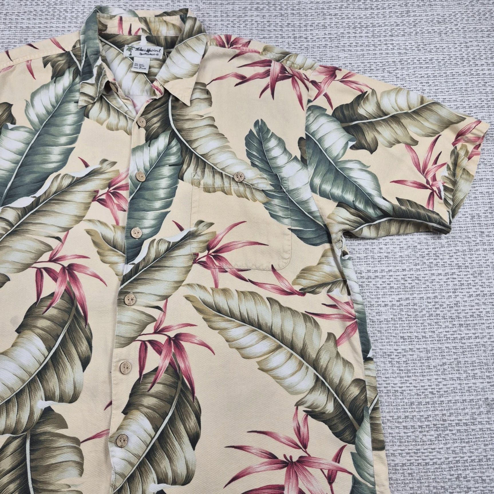 Vintage VINTAGE Blackpoint Sportswear Button Up Shirt Mens XL Floral Hawaiian Aloha Silk Blend Size US XL / EU 56 / 4 - 6 Thumbnail