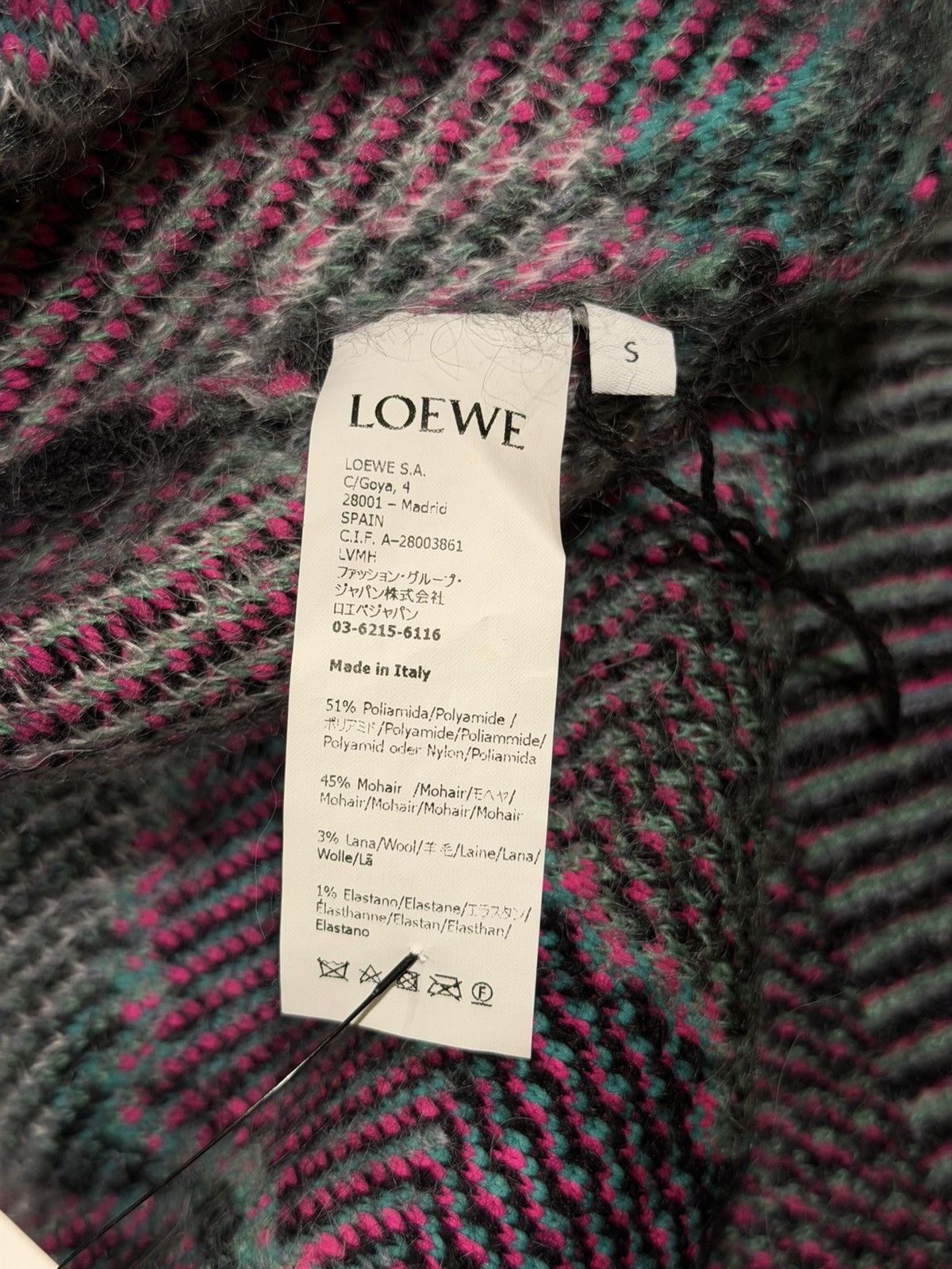 Loewe Loewe Oversized Multi Camo Jacquard-Knit Mohair Crew Sweater Size US S / EU 44-46 / 1 - 15 Thumbnail