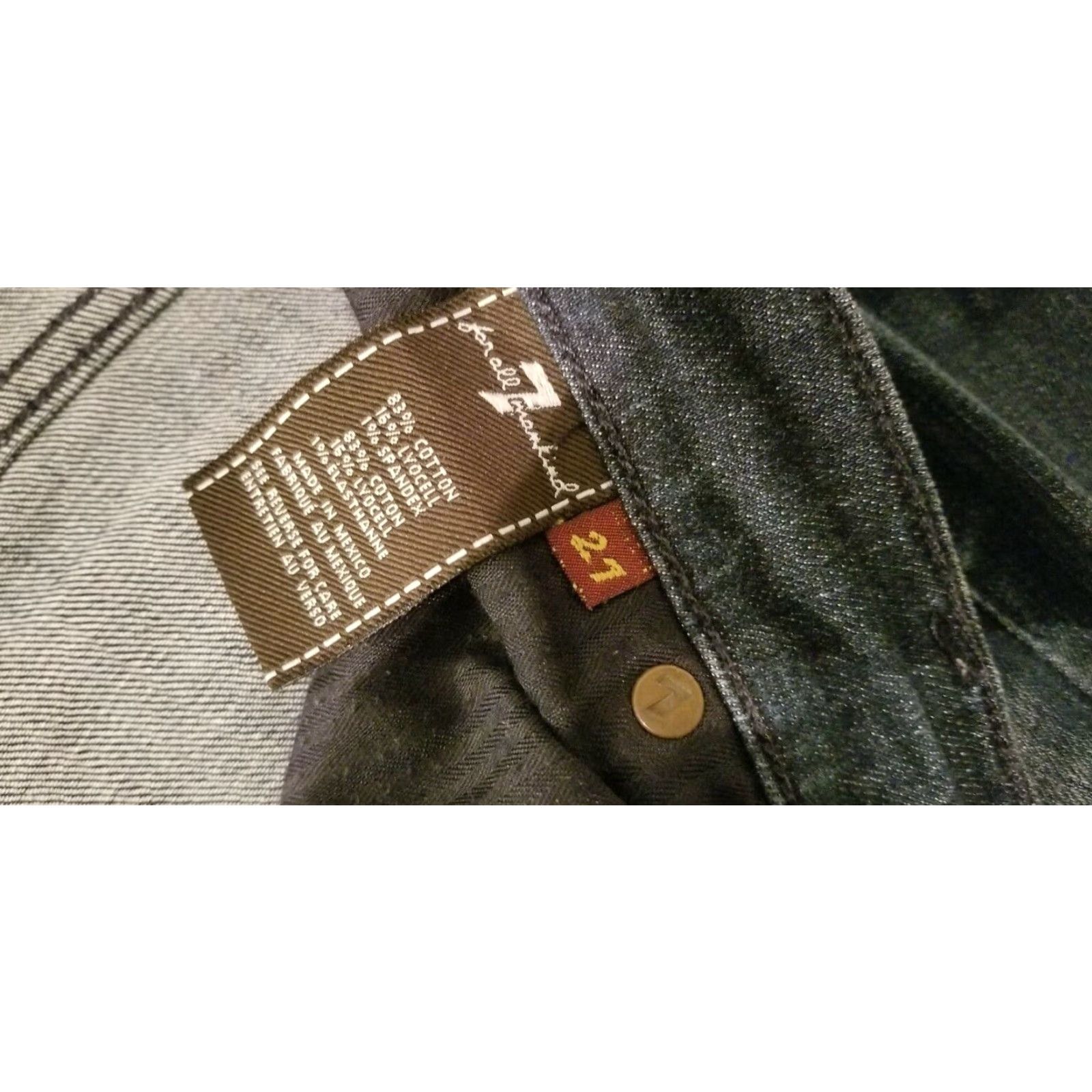 7 For All Mankind Womens 7 For All Mankind Skinny Jeans Denim Blue 27 32x34 Adult Womens Jeans Skinny Size 27" / US 4 / IT 40 - 7 Thumbnail