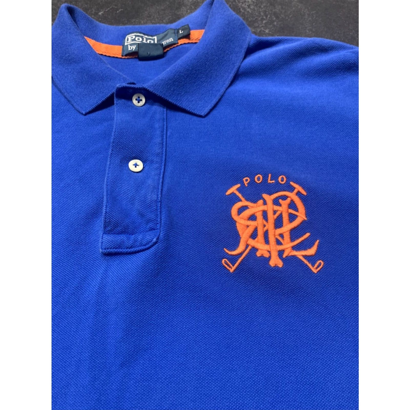 Polo Ralph Lauren Polo Ralph Lauren Short Sleeve Polo Shirt Large Blue Colorblock Mens Size US L / EU 52-54 / 3 - 1 Thumbnail