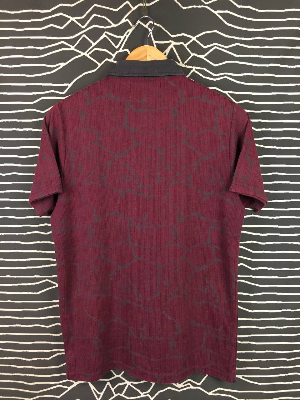 Mossimo Mossimo Abstract Pattern Ribbed Polo Shirt Size US M / EU 48-50 / 2 - 5 Thumbnail