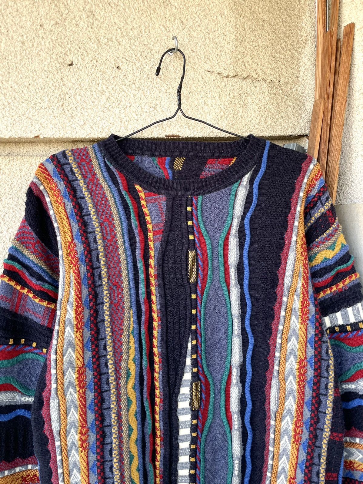 Coogi Vintage Coogi Style 3D Knit Multicolour Textured Sweater Size US M / EU 48-50 / 2 - 2 Thumbnail