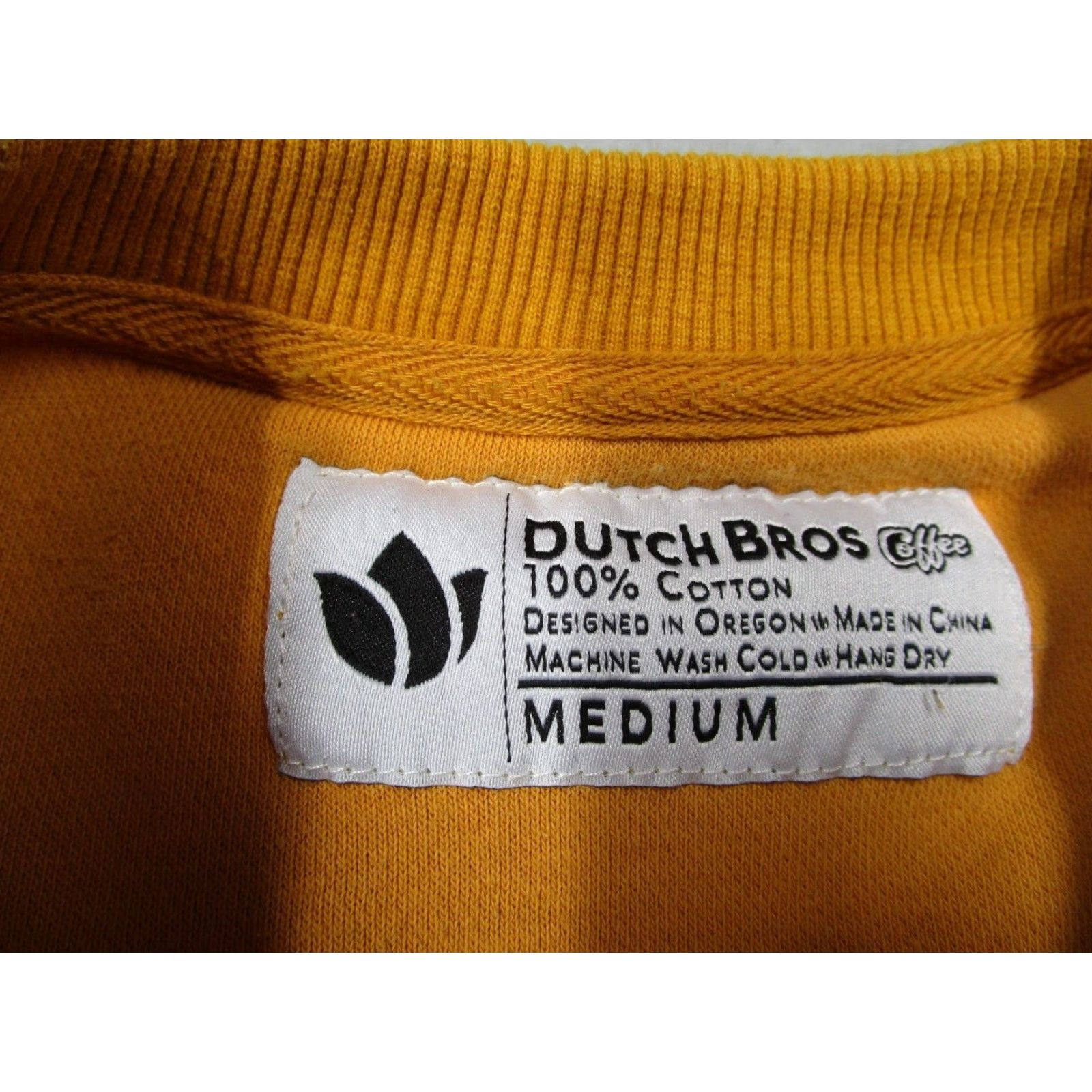 Vintage VINTAGE Dutch Bros Coffee Sweatshirt Men Medium Yellow Cotton Fleece Pullover Crew Neck Logo All Seasons Size US M / EU 48-50 / 2 - 3 Thumbnail