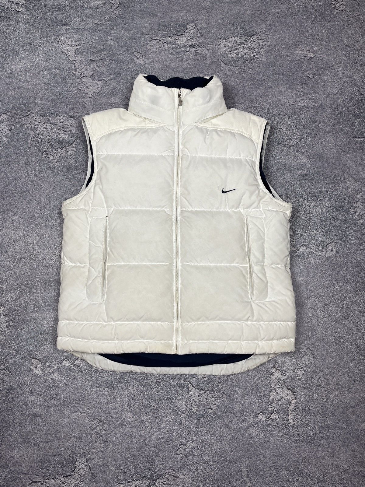 Nike × Vintage Vintage NIKE Down Puffer Vest Jacket Drill Swoosh Logo Size US S / EU 44-46 / 1 - 2 Thumbnail