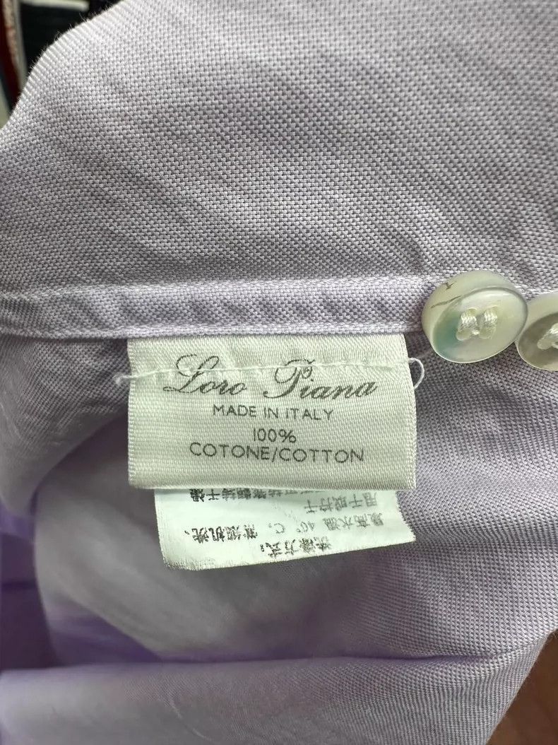 Loro Piana Loro Piana Light Purple Button-Up Shirt- Size US M / EU 48-50 / 2 - 2 Thumbnail