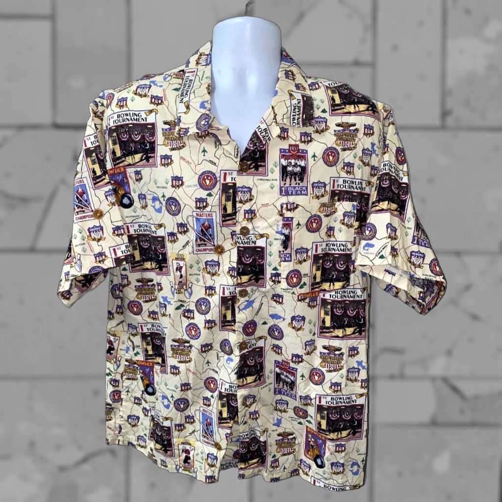 DANCER Toucan Dance Mens Hawaiian Bowling Print Short Sleeve Shirt Large Multicolor Size US L / EU 52-54 / 3 - 1 Thumbnail