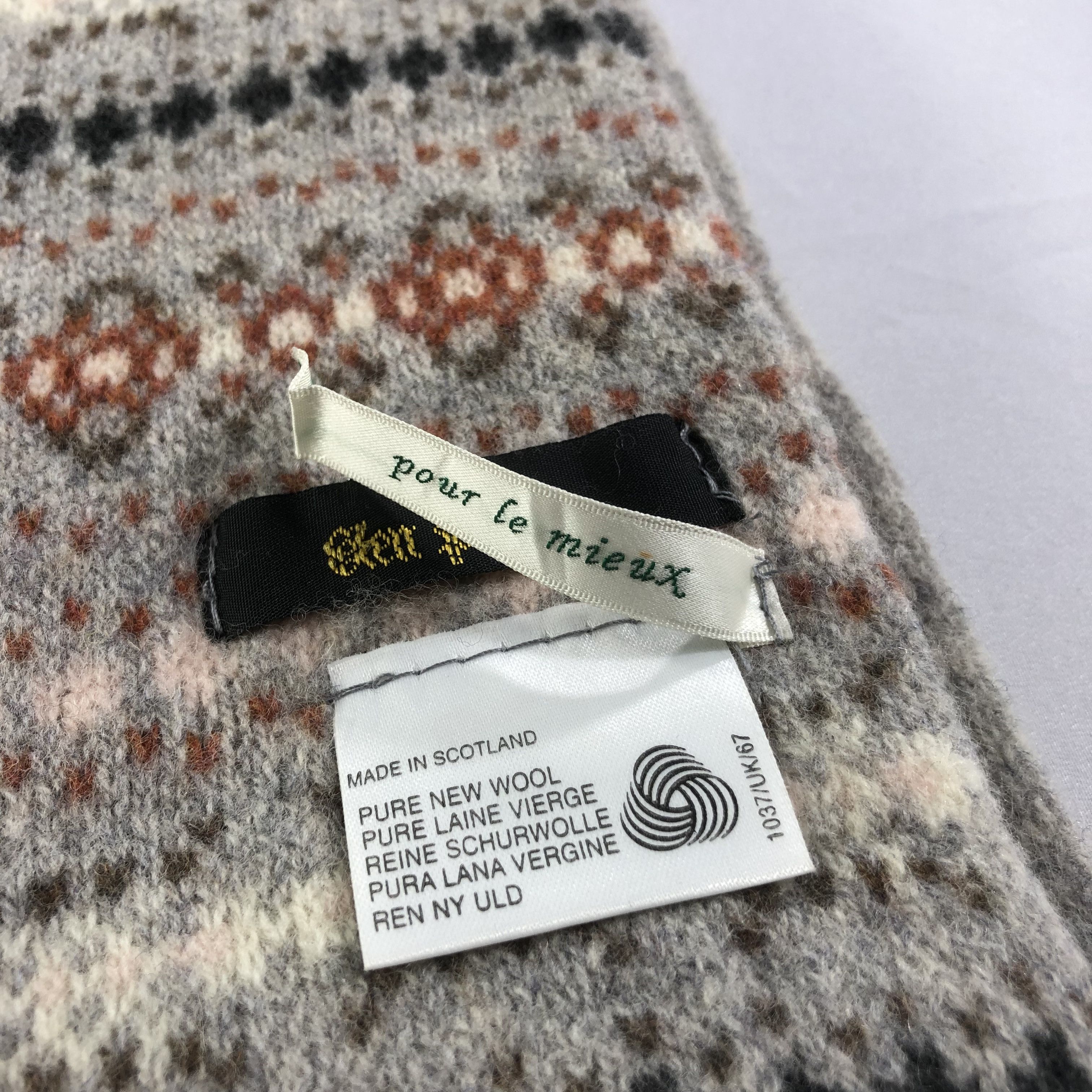 Vintage Glen Prince Native Design Wool Scarf Muffler V1532 Size ONE SIZE - 5 Thumbnail