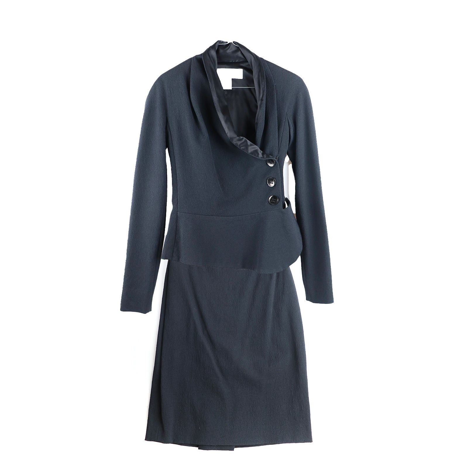 image of Dior - Black Stretch Crepe Skirt Jumpsuit (T38) in Grey, Women's (Size Small)