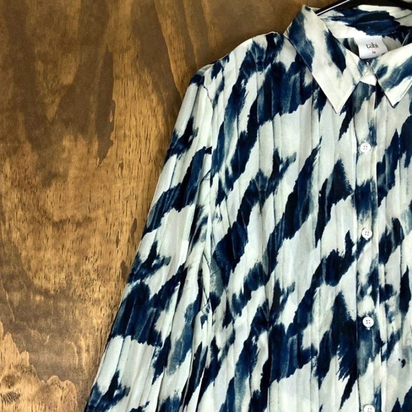 Vintage Cabi Blouse Blue White Moody Blues Long Sleeve Button Down L Size L / US 10 / IT 46 - 4 Thumbnail