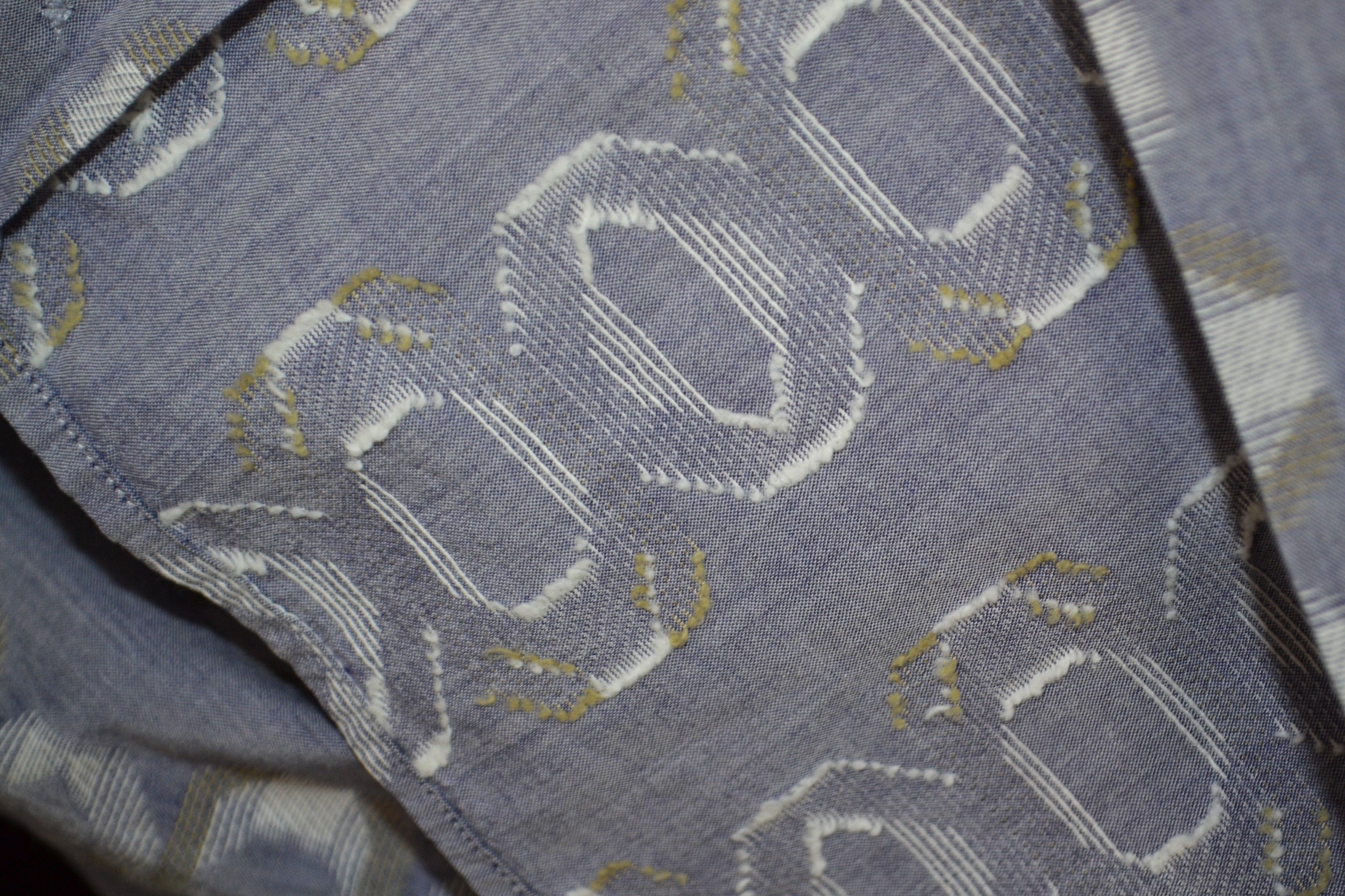 Canali Canali Shirt M Blue Gray Cotton Geometric Button Up Italy Size US M / EU 48-50 / 2 - 10 Thumbnail