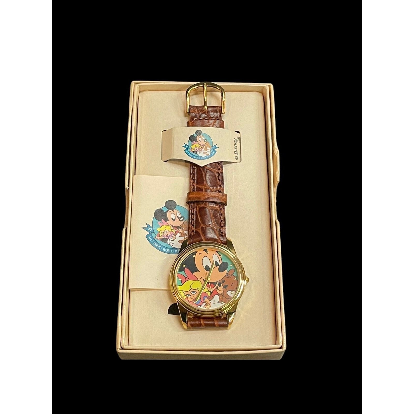 Rare 1993 Walt Disney Mickey Mouse Teddy Bear and Doll Watch