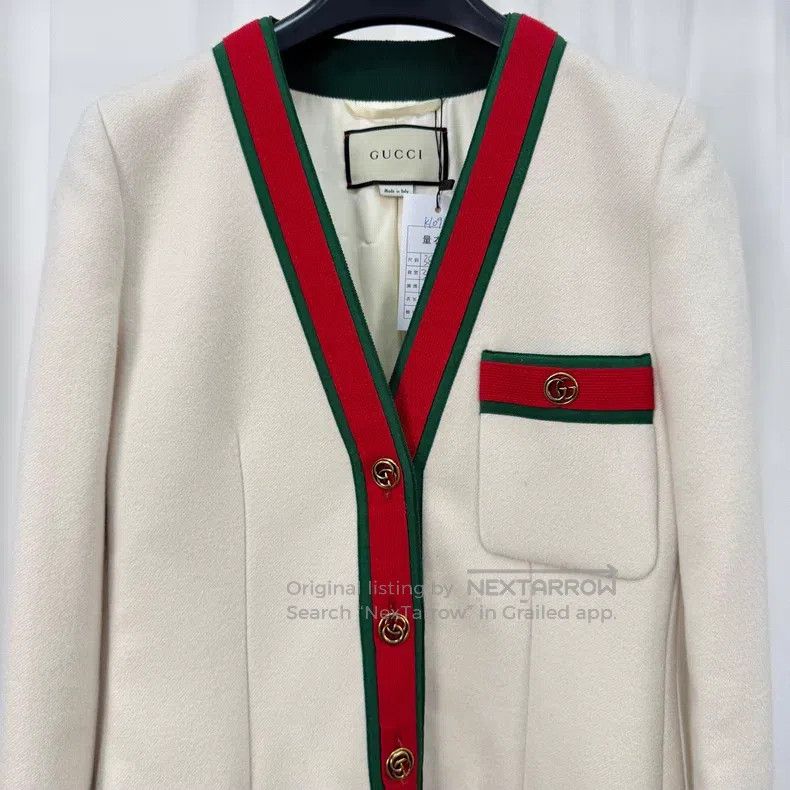 Gucci Gucci Red and green striped double G gold-mouth woollen co Size XS / US 0-2 / IT 36-38 - 3 Thumbnail