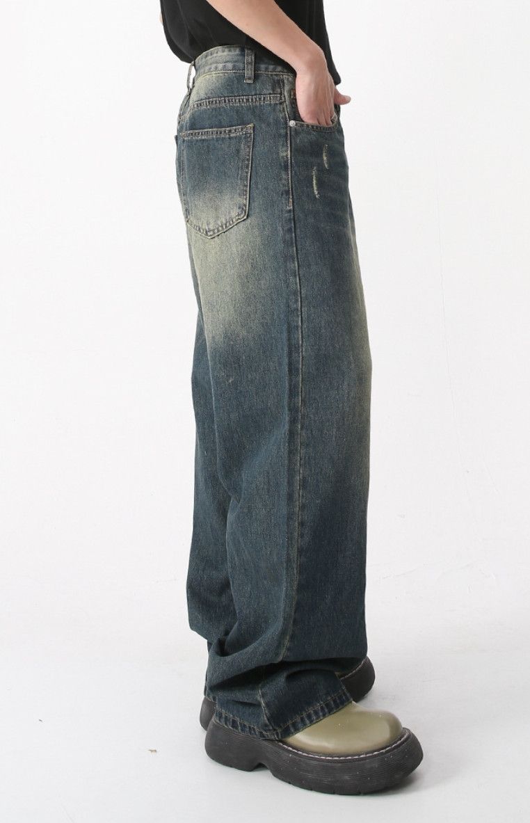 Japanese Brand × Jean Washed vintage wide leg baggy jeans Size US 34 / EU 50 - 5 Thumbnail