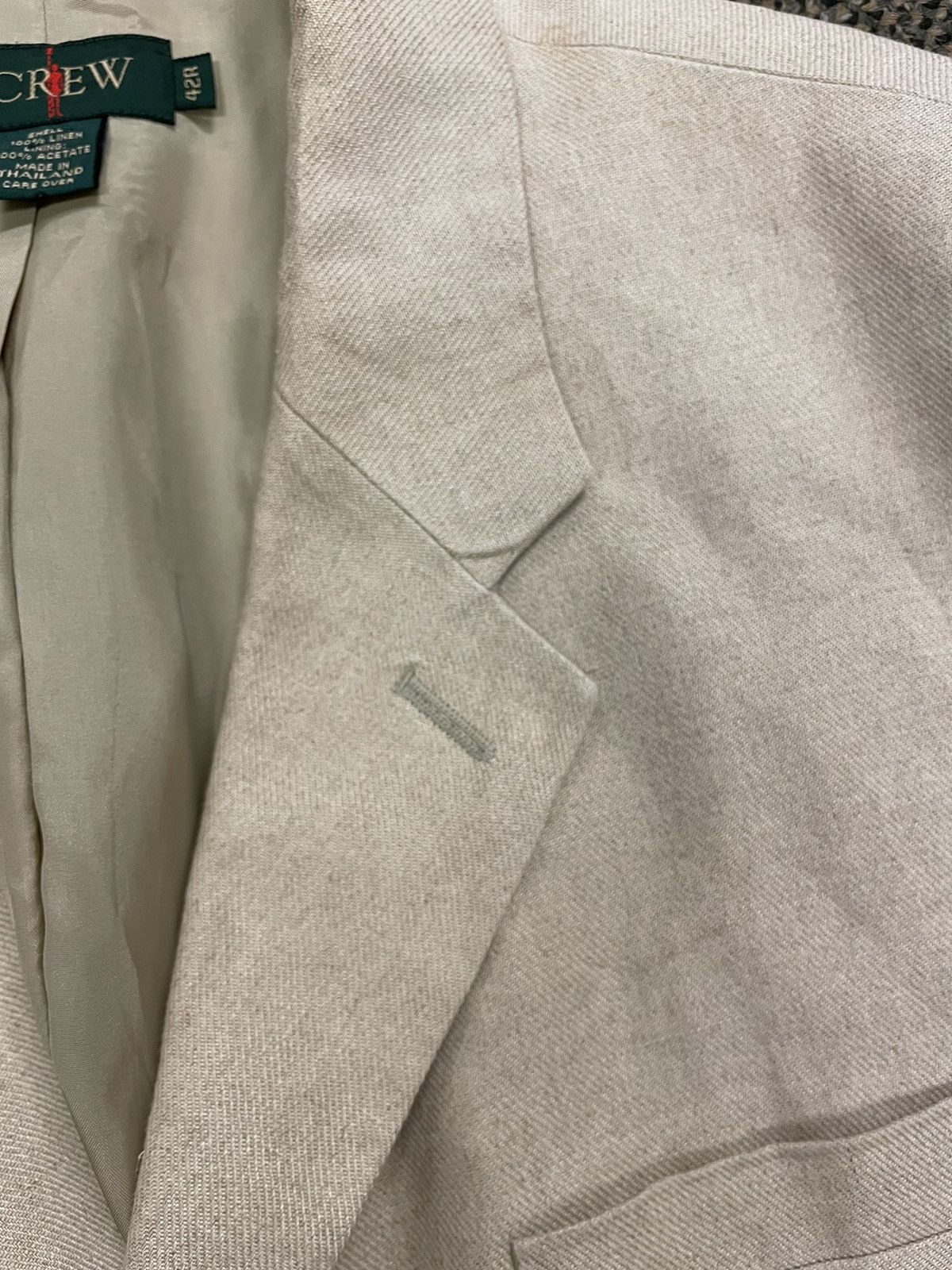 J.Crew × Vintage 3-Button Linen Jacket Size 42R - 3 Thumbnail