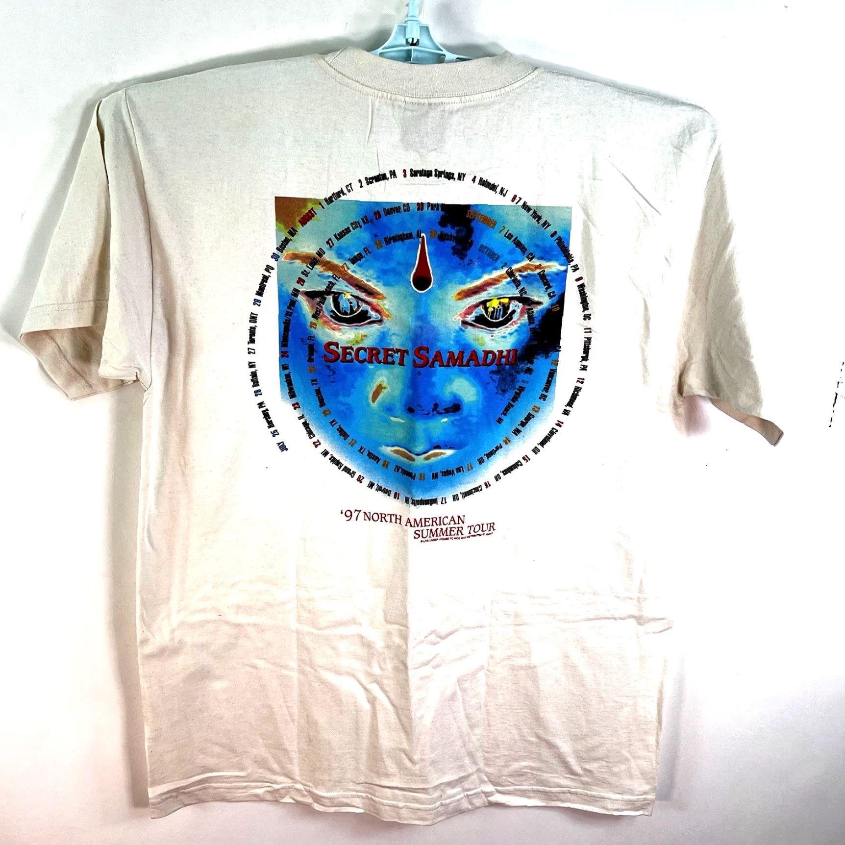 Vintage VTG 1997 Live Secret Samadhi Tour Giant T-Shirt Mens XL Ivory Cream 90s Band Graphic Print Gallant Logo - Men Mens Size US XL / EU 56 / 4 - 2 Thumbnail