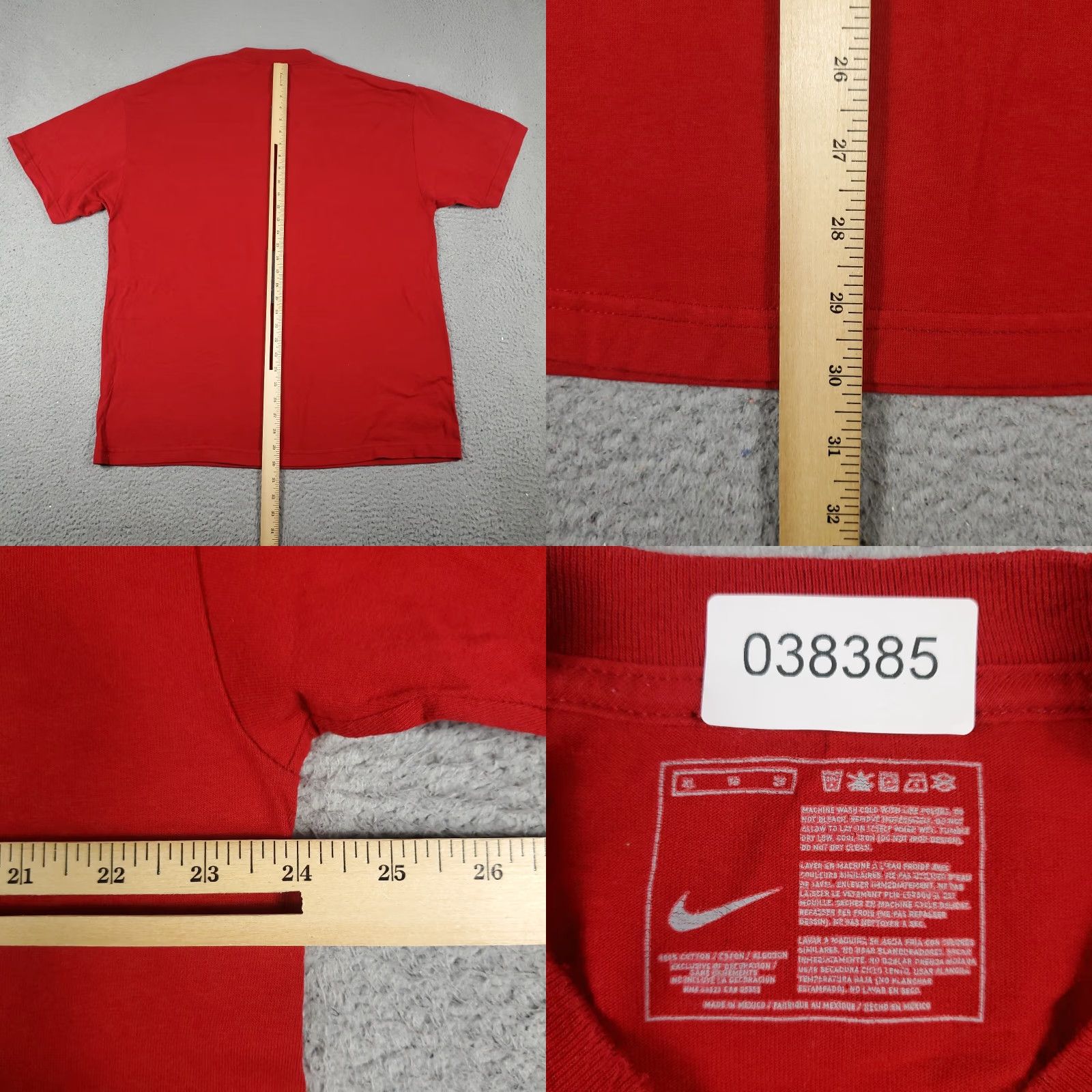 Nike Nike T Shirt Mens XL Red Swoosh Logo Short Sleeve Crew Neck Cotton Blend Nike Brand Adult Shirt Size US XL / EU 56 / 4 - 8 Thumbnail