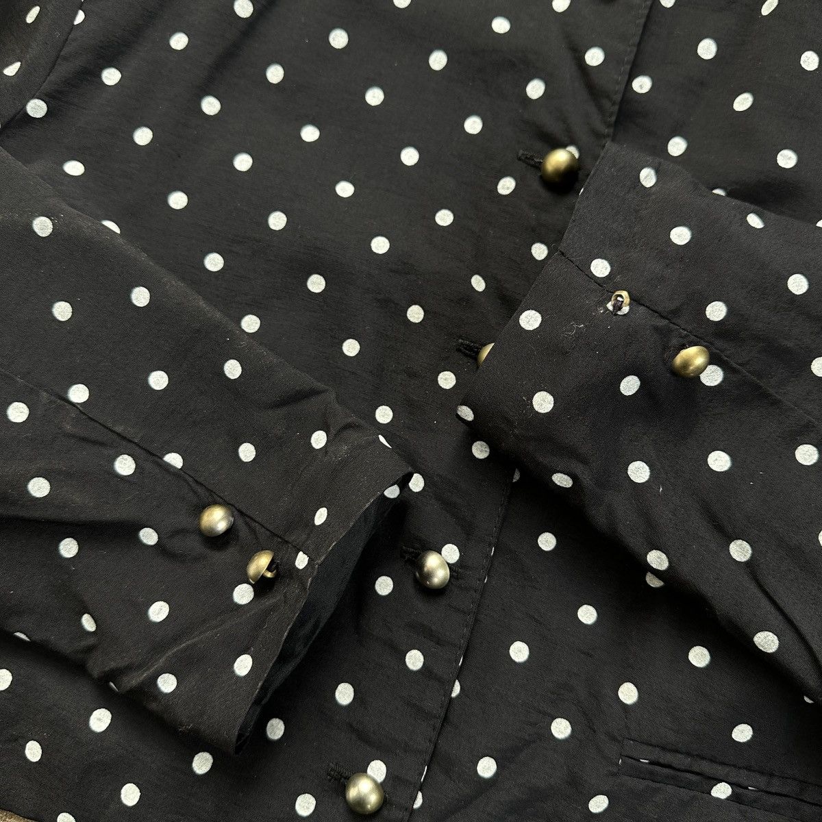 Designer × Vintage Vintage 80’s Mod Ecran Paris Polkadot Crop Blazer Size M / US 6-8 / IT 42-44 - 4 Thumbnail