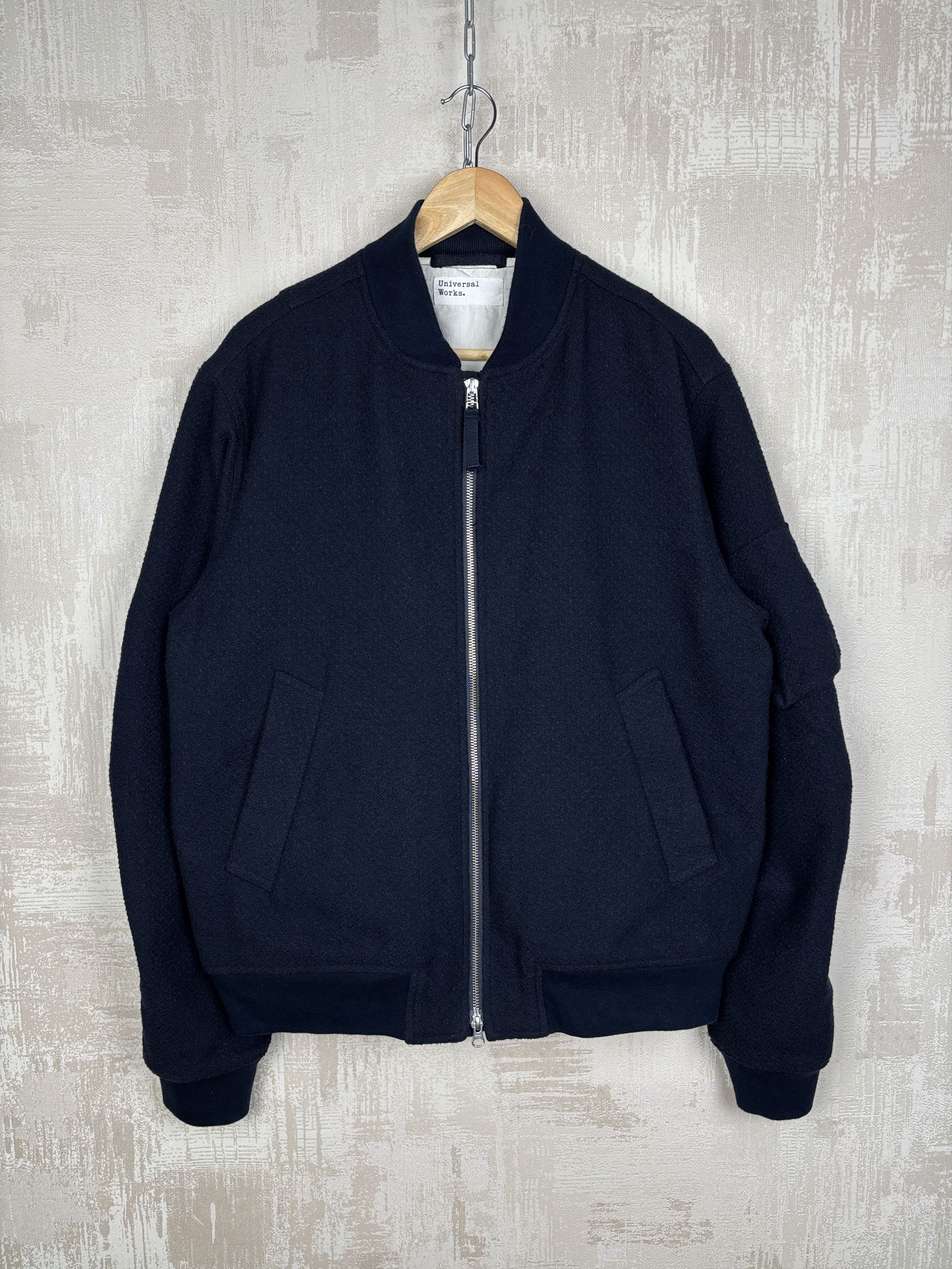 Universal Works Universal Works Wool Blend Bomber Navy Blue Size US L / EU 52-54 / 3 - 3 Thumbnail