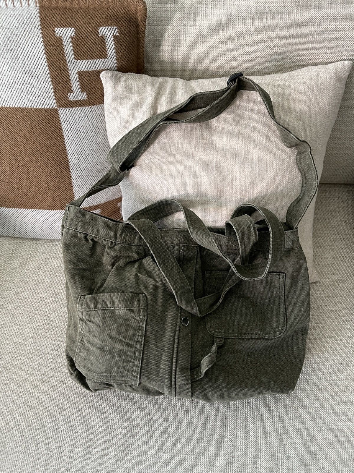 Japanese Brand × Vintage STEAL! Vintage Japan Military Green Crossbody Shoulder Bag Size ONE SIZE - 2 Thumbnail