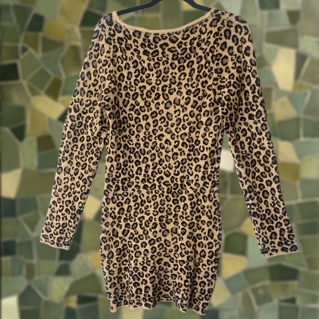 Vintage Miami Francesca’s Dress Woman Medium Leopard Animal Print Boho Clubwear Midi Dress Mens? Womens? Size M / US 6-8 / IT 42-44 - 1 Thumbnail