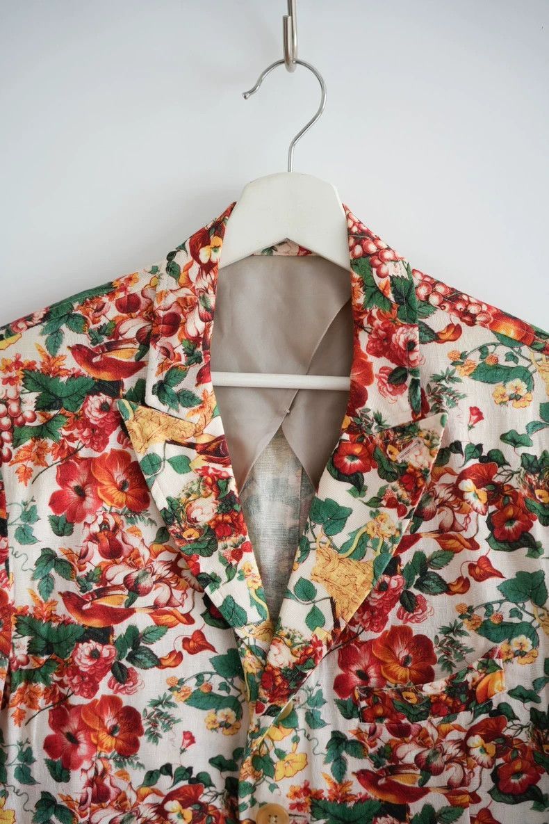 Yohji Yamamoto Yohji Yamamoto Floral Pattern Suit Jacket by Yohji Yamamot Size US M / EU 48-50 / 2 - 3 Thumbnail