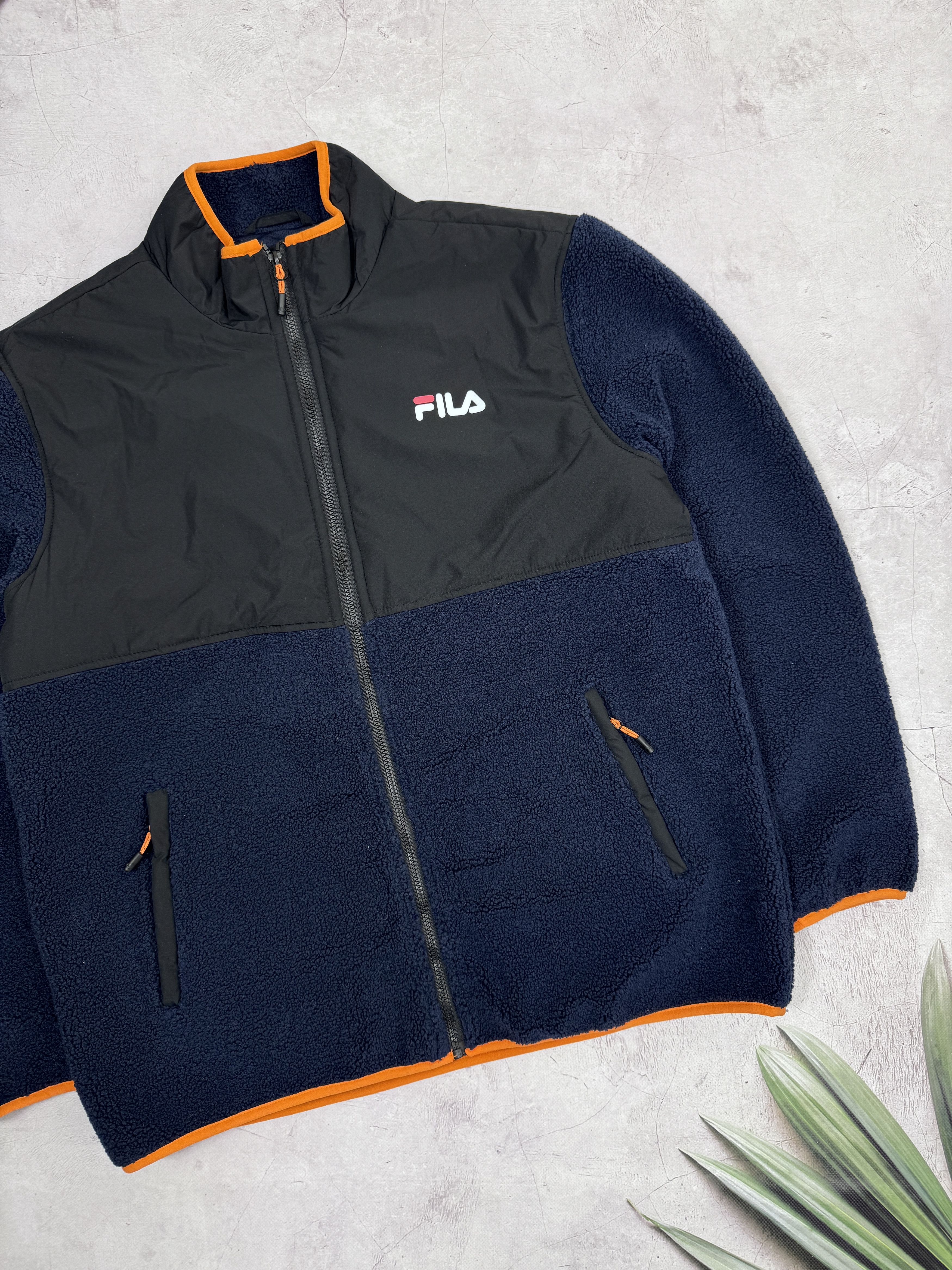 Designer × Fila Fila Fleece Jacket with Nylon Inserts Trims Size US M / EU 48-50 / 2 - 3 Thumbnail