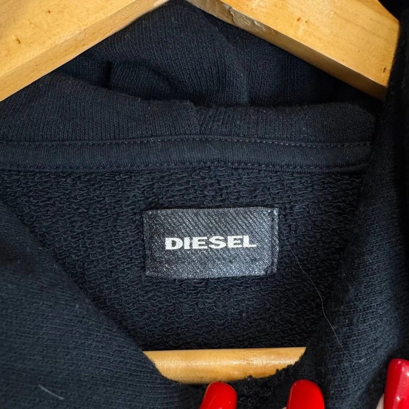 Diesel Diesel Hoodie Size M Black Chevron Design Casual Streetwear Size US M / EU 48-50 / 2 - 3 Thumbnail