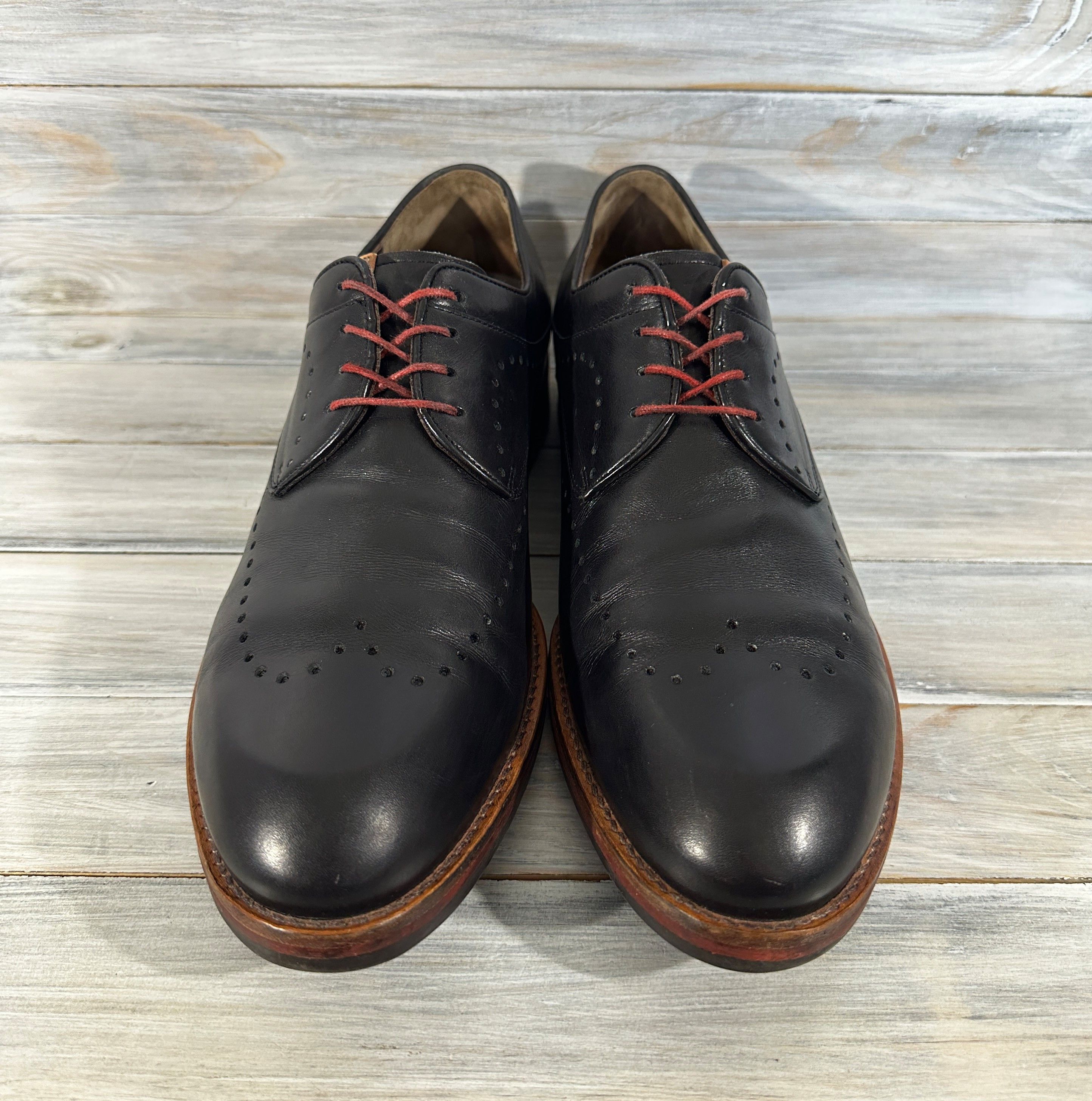 Leather GLJS Loopt Als Gegoten Leather Shoes Luxury Brand Italy Size US 9.5 / EU 42-43 - 3 Thumbnail