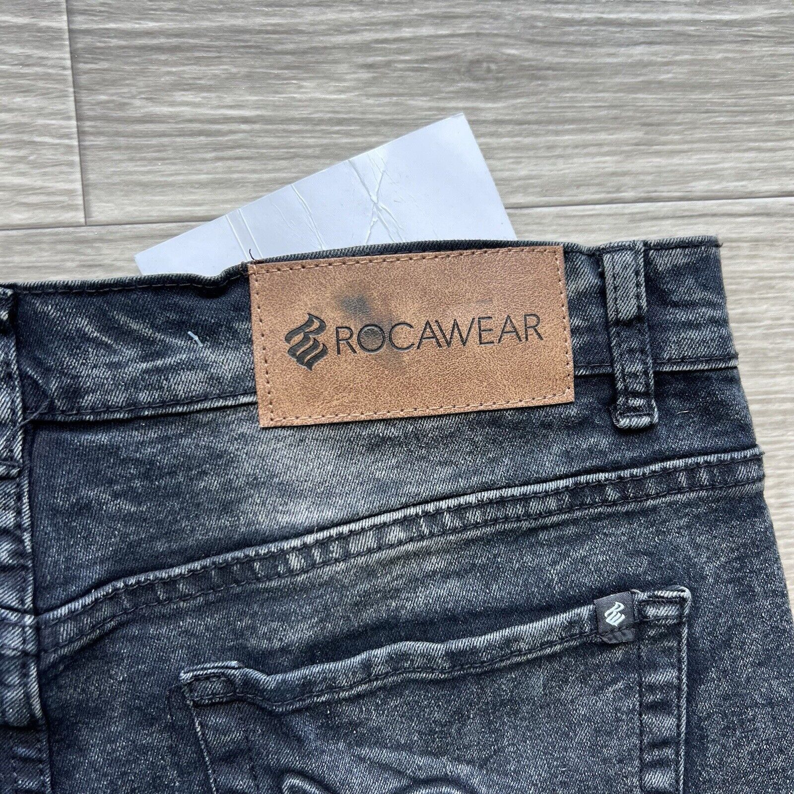 Rocawear Y2K Rocawear Jeans Men Skinny Black Emo Skater Goth Grunge Size US 35 - 4 Thumbnail