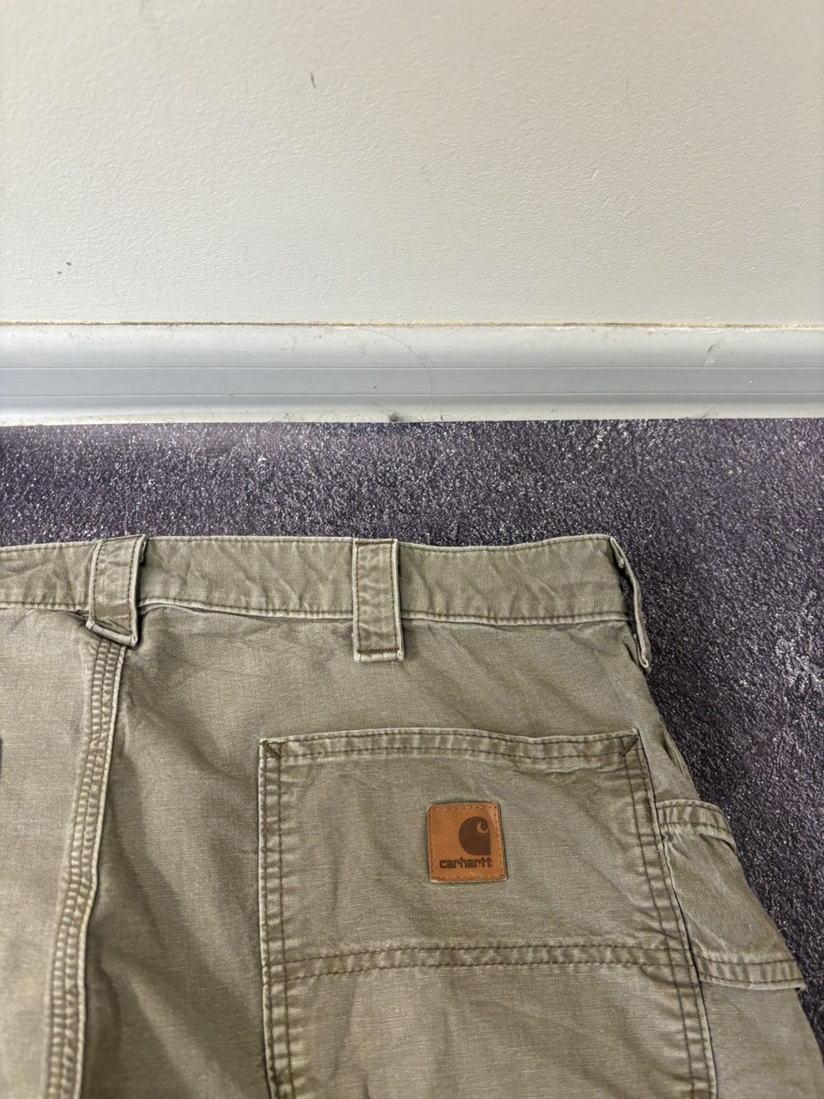 Carhartt Vintage Carhartt Dungaree Fit Khaki Baggy Carpenter Pants Size US 36 / EU 52 - 8 Thumbnail