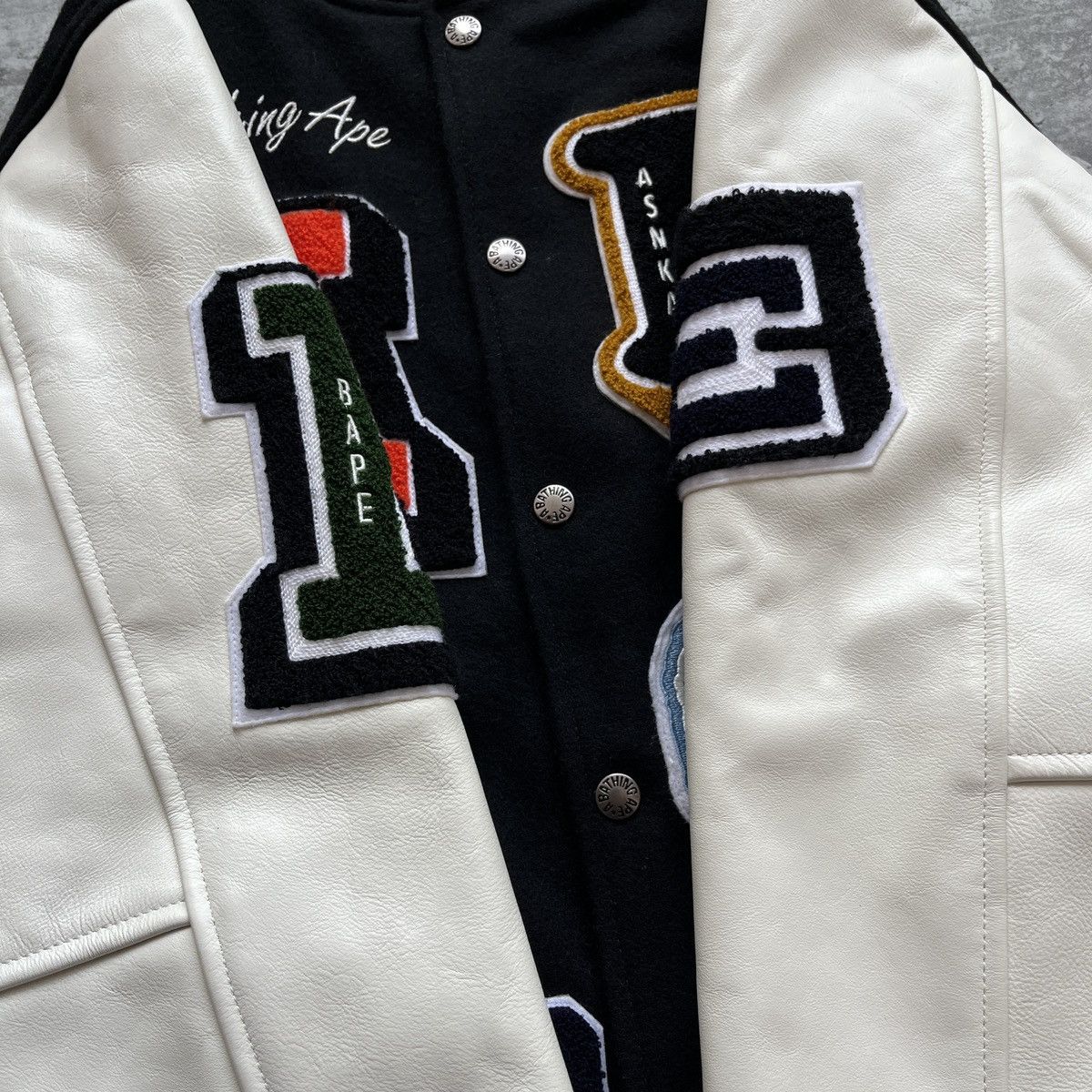Bape Bape Crazy Patch Varsity Jacket F/W 2021 Size US M / EU 48-50 / 2 - 20 Thumbnail