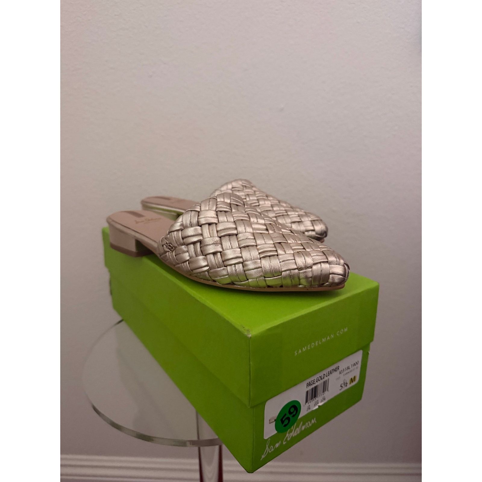 Sam Edelman New Sam Edelman Page gold woven mule sz 5.5 Size US 5.5 / IT 35.5 - 3 Thumbnail