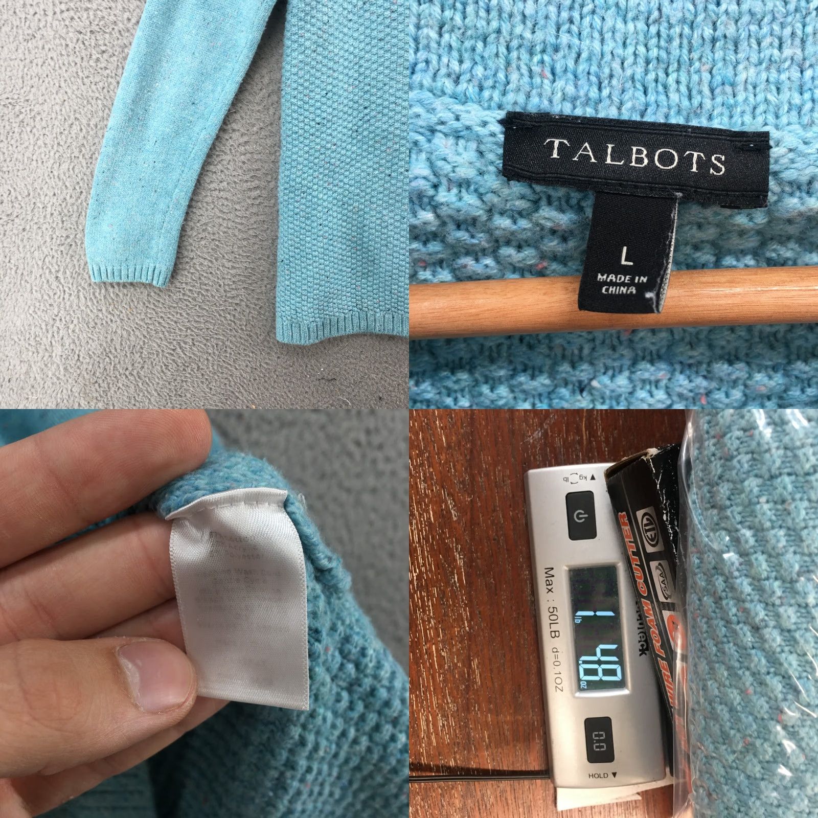 Talbots Talbots Sweater Shirt Women's L Teal Mock Neck Pullover Casual Long Sleeve Knit Regular Modern Sleek Knitwear Size L / US 10 / IT 46 - 9 Thumbnail