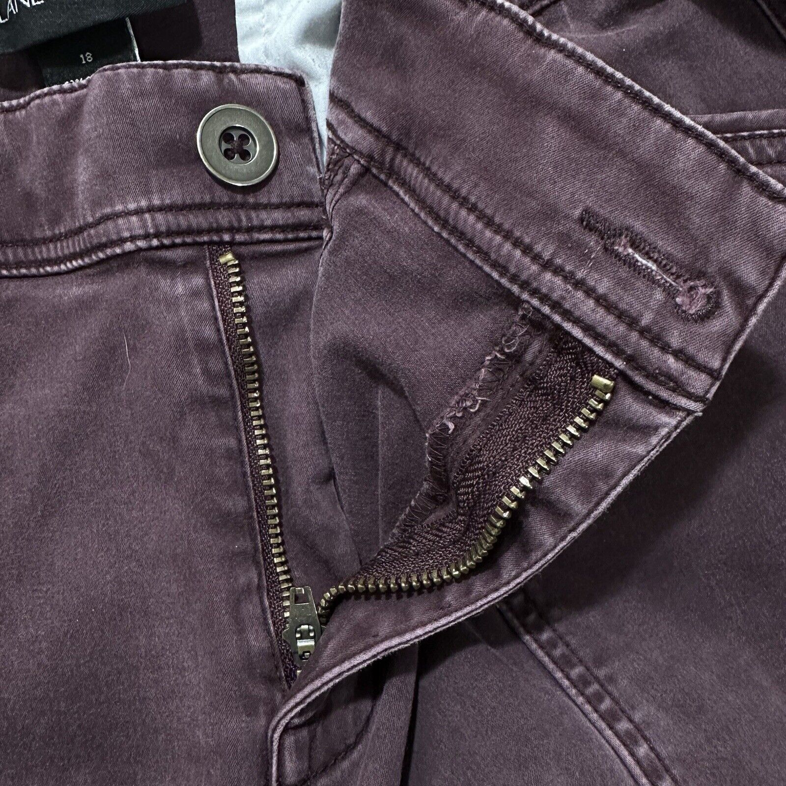 Other Lane Bryant 18 Purple High Rise Denim Skinny Jeans Stretch Size 40" / US 18 - 4 Thumbnail