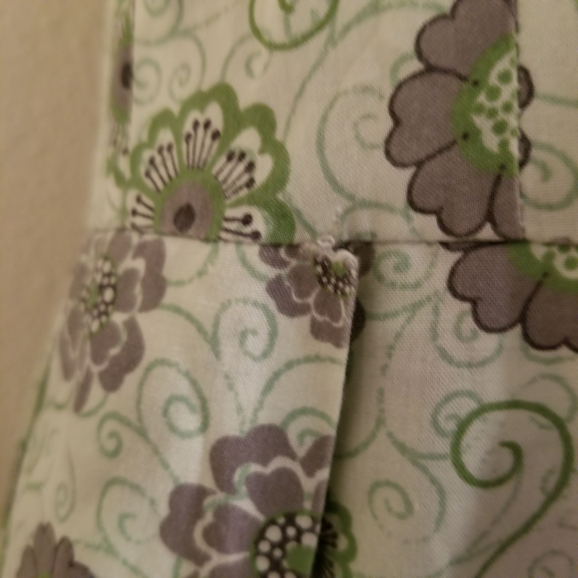 Other Homemade XS Green Floral Dress Pleated A Line Maxi Modest Co Size XS / US 0-2 / IT 36-38 - 3 Thumbnail