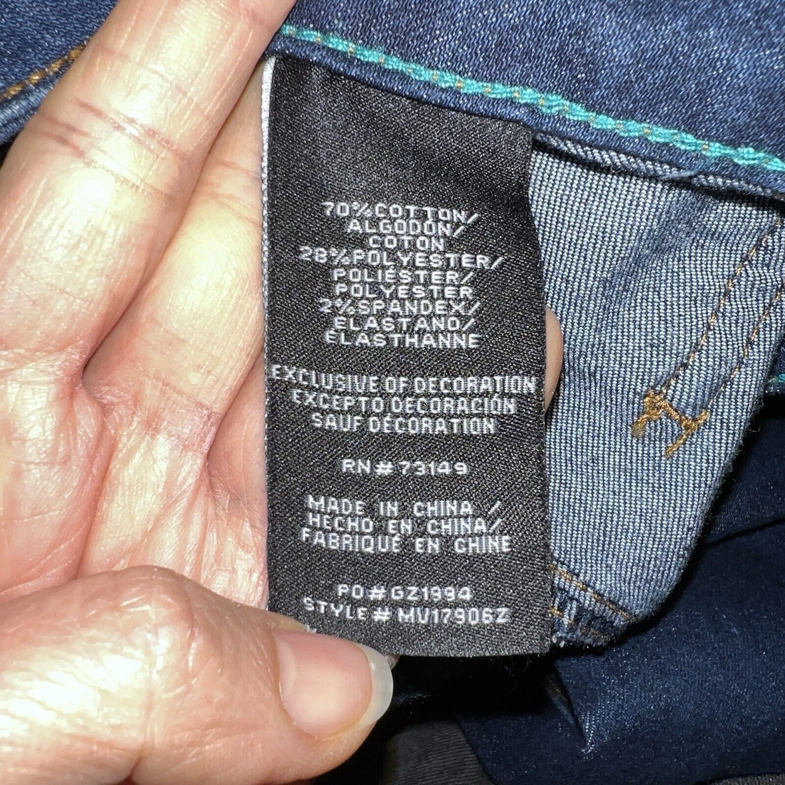Other Tory Sport Women Jeans Sz SP Red Rose Applique Embroidered Size 29" - 6 Thumbnail