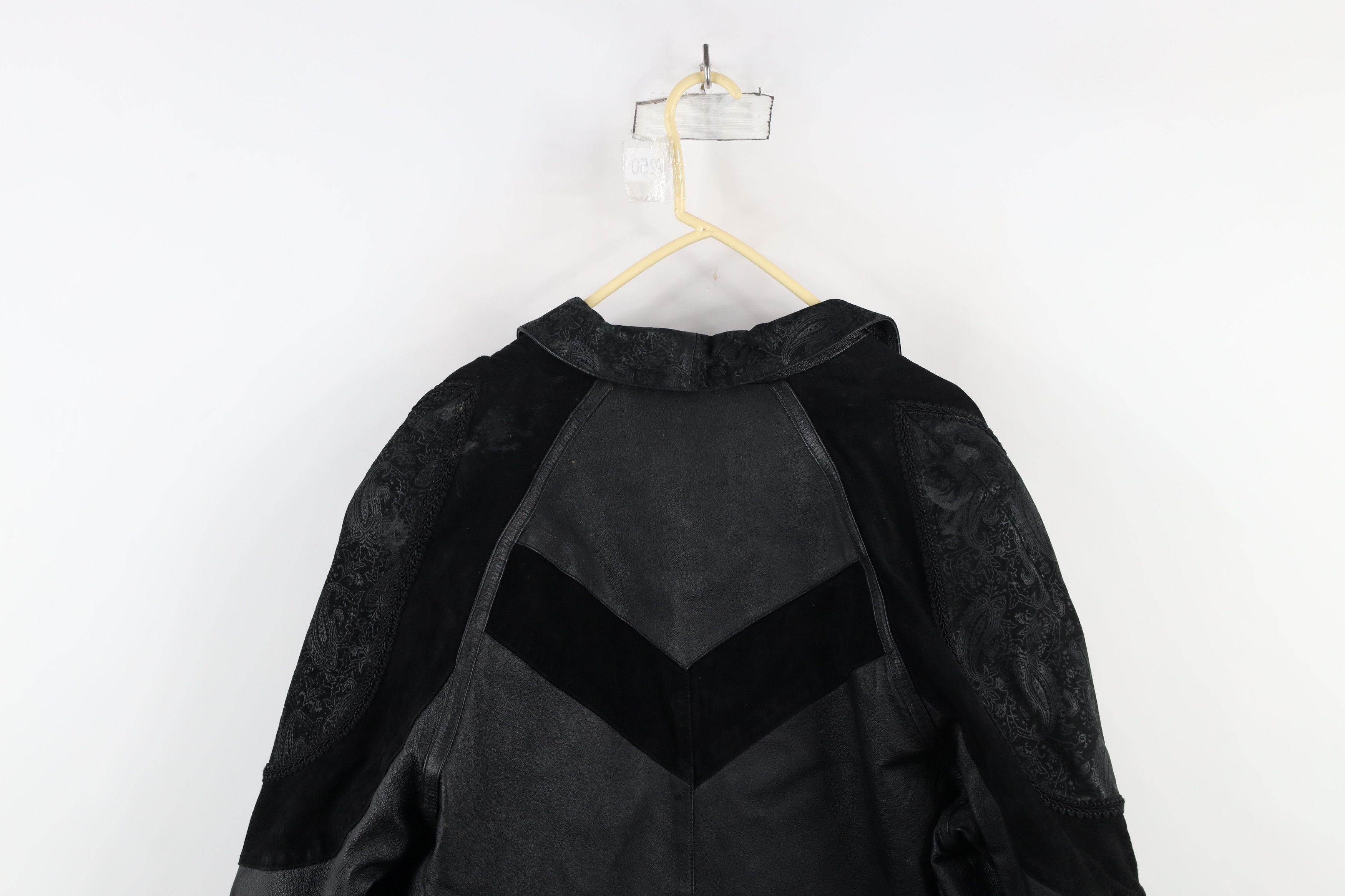 Vintage Vintage 90s Streetwear Goth Paisley Leather Jacket Black Size L / US 10 / IT 46 - 14 Thumbnail