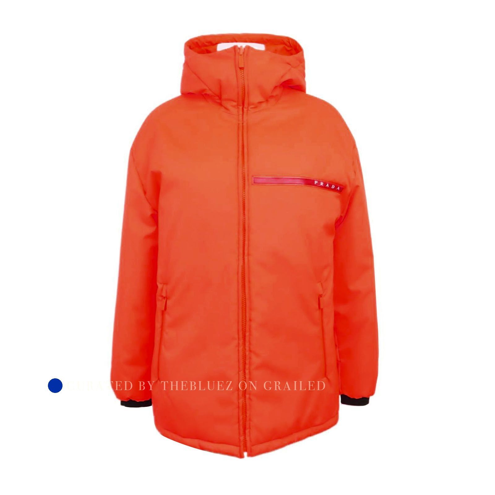 Prada Vibrant Orange Puffer Jacket in Size S Size US S / EU 44-46 / 1 - 1 Thumbnail