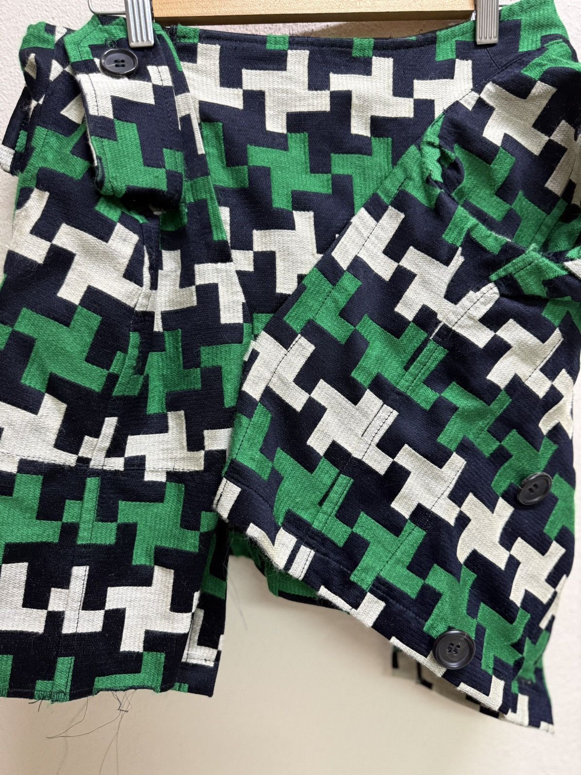 Comme des Garcons Junya Watanabe Comme Des Garcons Ad2005 Wool Panel Skirt Size 29" - 23 Thumbnail