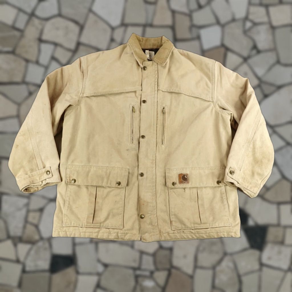 Vintage Carhartt Jacket Mens Large Duck Canvas Chore Barn Coat 90s Union