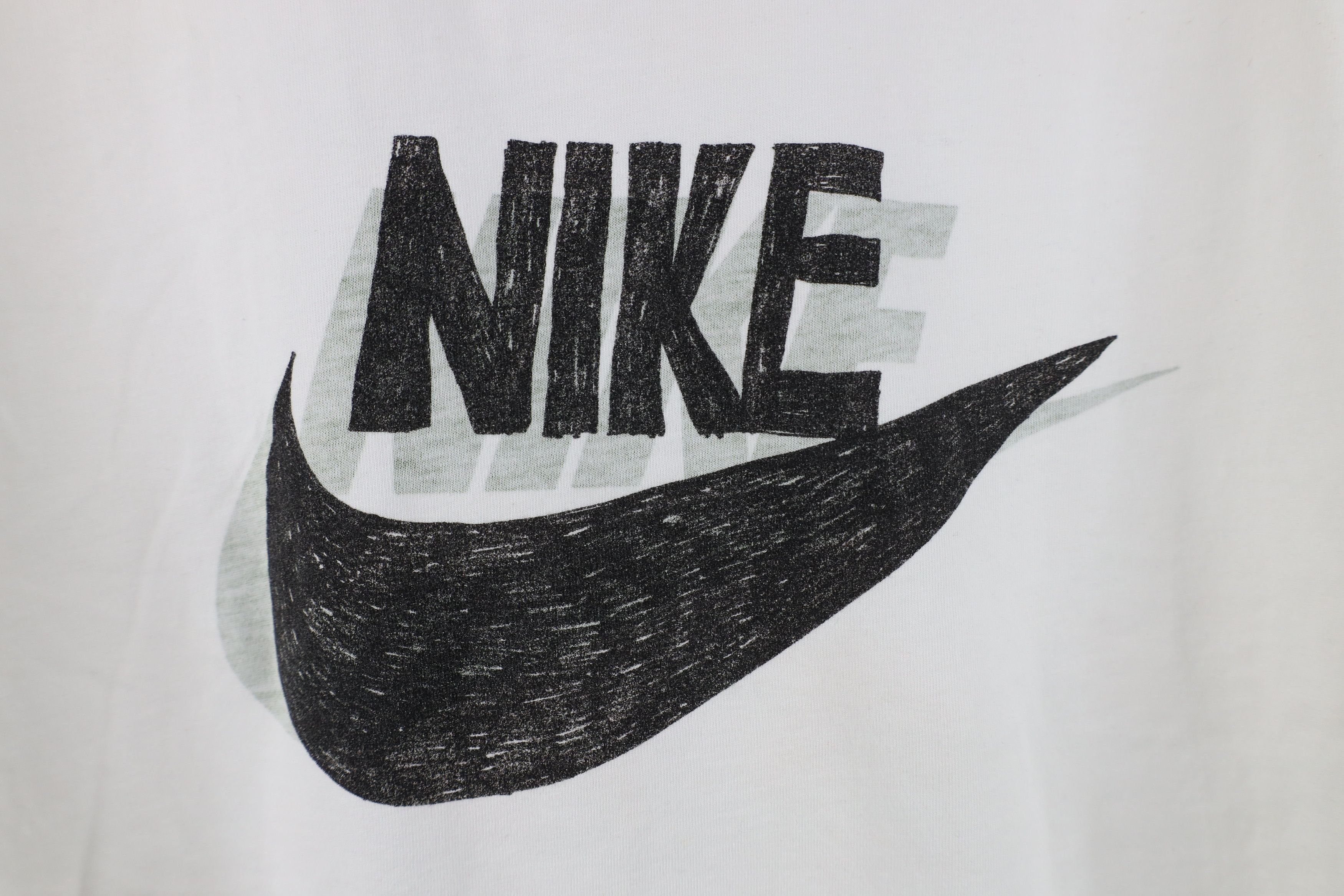 Nike Y2K Nike Scott Big Swoosh Sketch Short Sleeve T-Shirt White Size US M / EU 48-50 / 2 - 4 Thumbnail