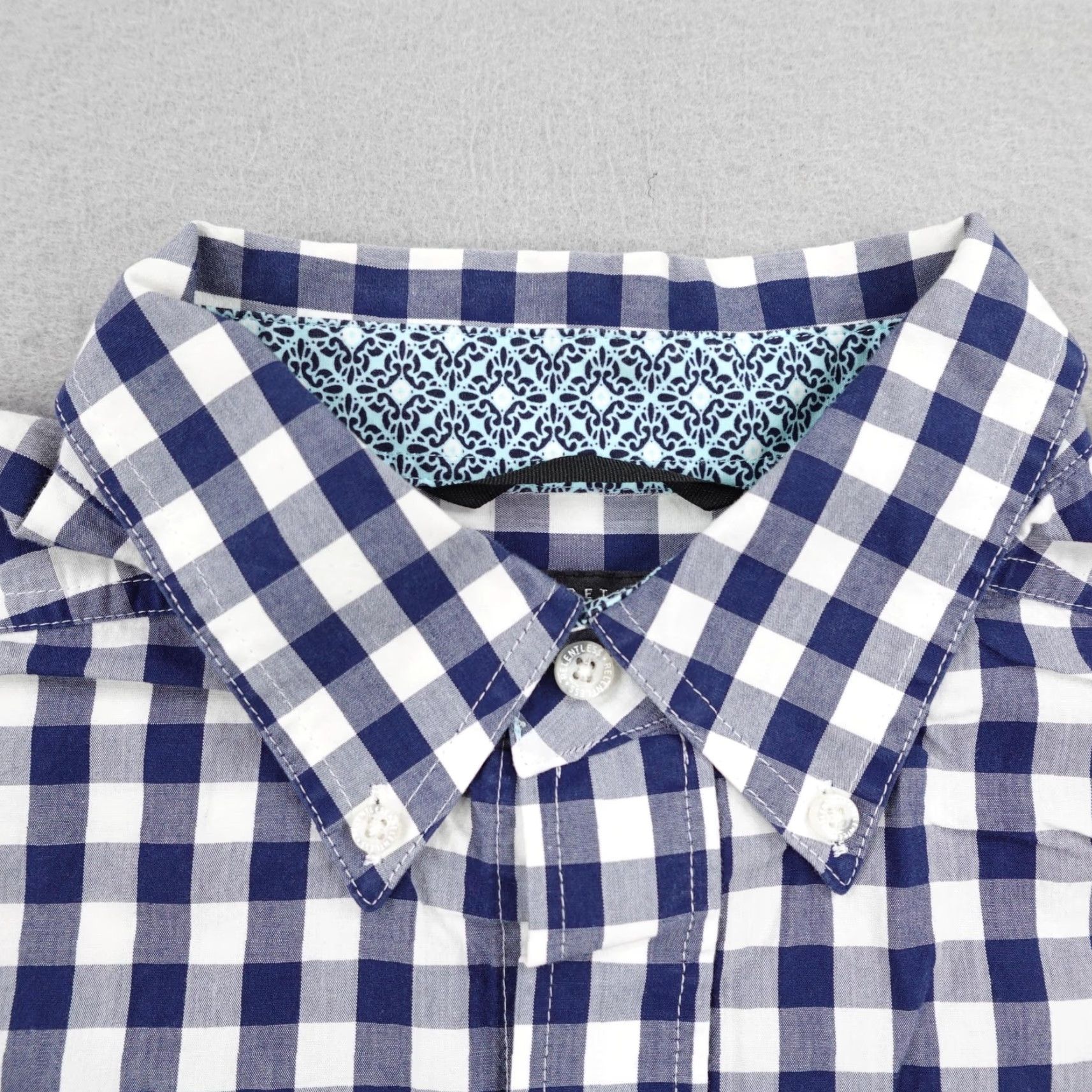 Ariat Ariat Shirt Mens Large Blue White Gingham Check Stretch Relentless Western Rodeo Size US L / EU 52-54 / 3 - 2 Thumbnail